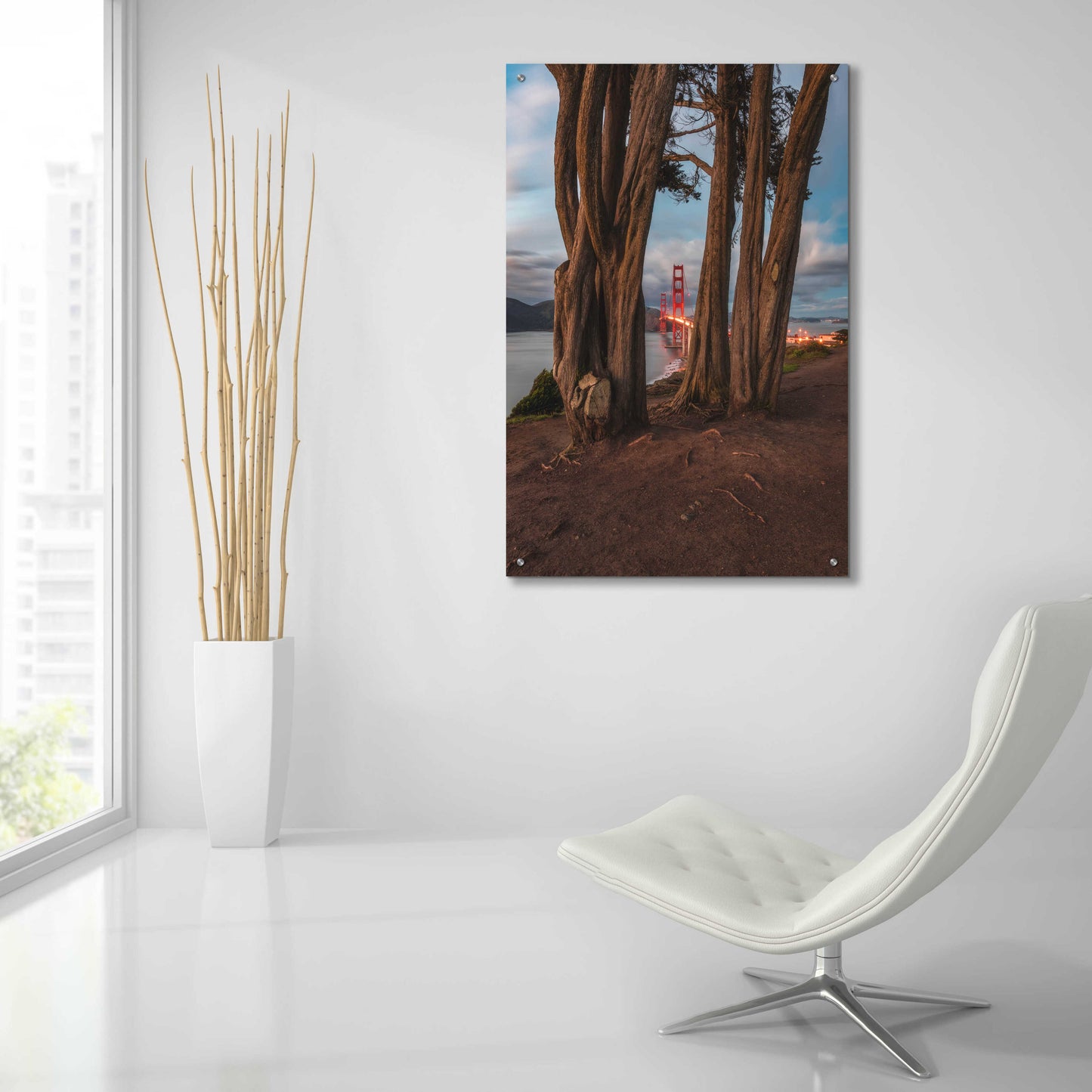 Epic Art 'Between the Trees' by Bruce Getty, Acrylic Glass Wall Art,24x36