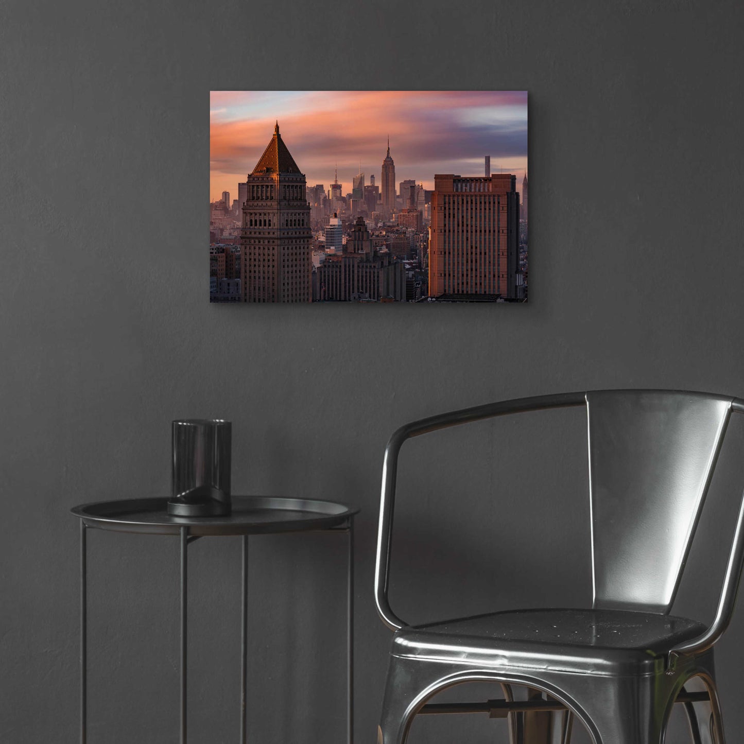 Epic Art 'Golden Light New York Low Clouds' by Bruce Getty, Acrylic Glass Wall Art,24x16