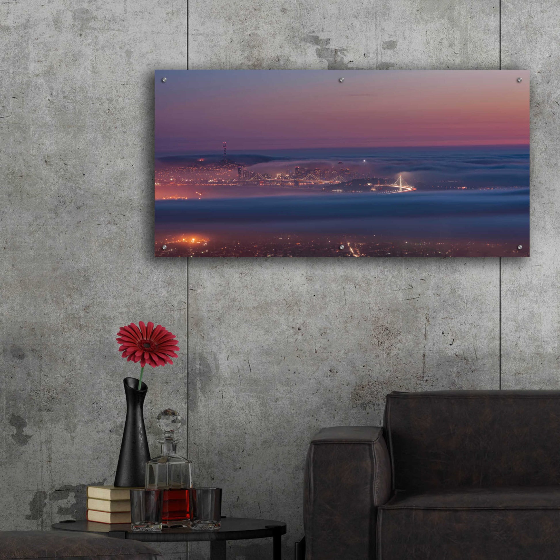 Epic Art 'Grizzly Beacon' by Bruce Getty, Acrylic Glass Wall Art,48x24