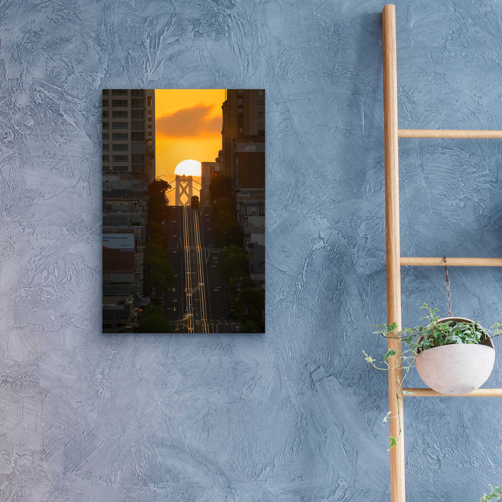 Epic Art 'Lombard Street Cable Car' by Bruce Getty, Acrylic Glass Wall Art,16x24