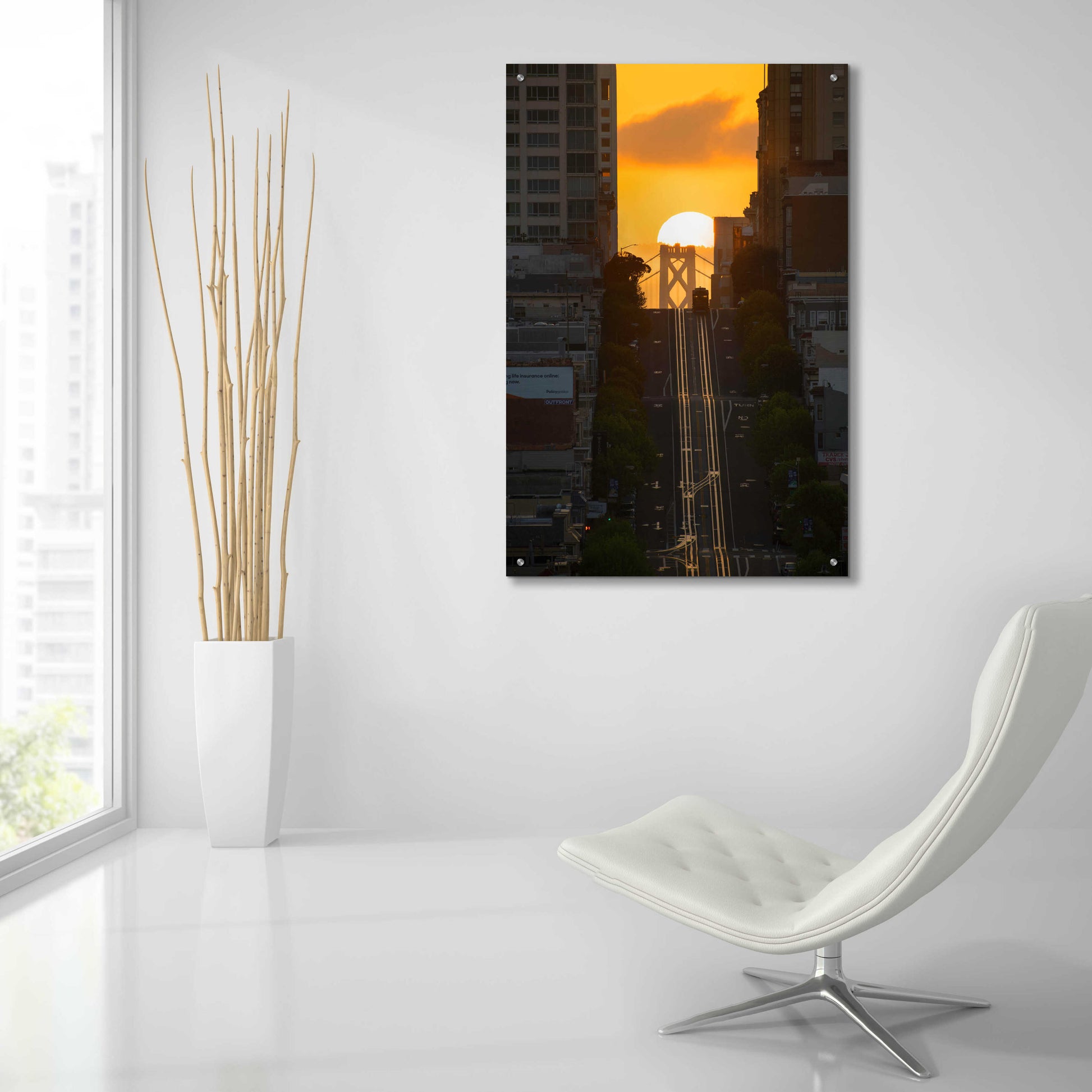 Epic Art 'Lombard Street Cable Car' by Bruce Getty, Acrylic Glass Wall Art,24x36