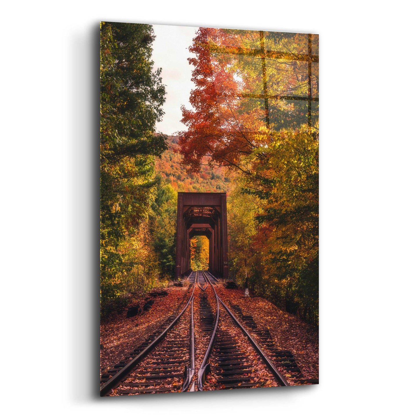 Epic Art 'New England Train Trestle Bridge' by Bruce Getty, Acrylic Glass Wall Art,12x16