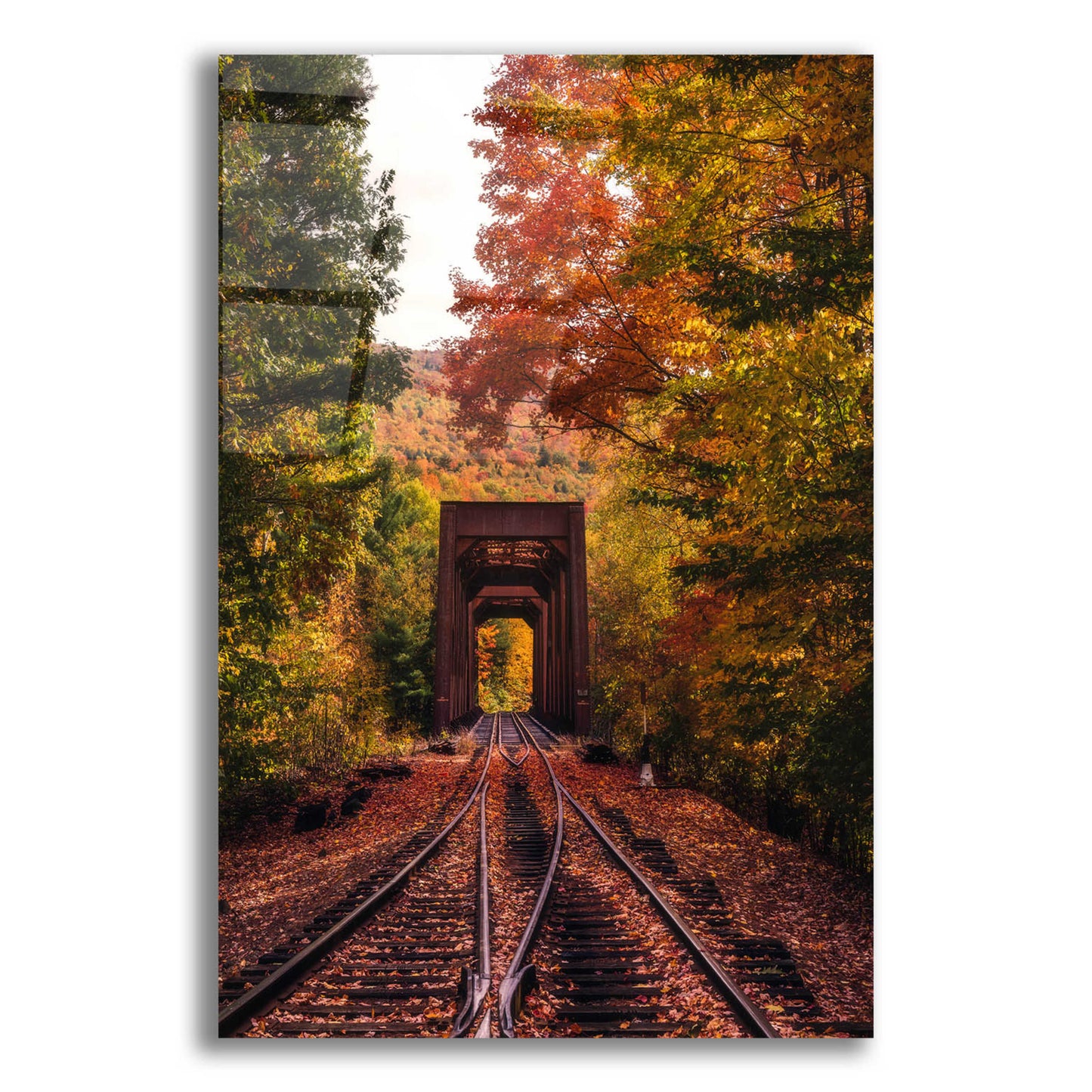 Epic Art 'New England Train Trestle Bridge' by Bruce Getty, Acrylic Glass Wall Art,12x16