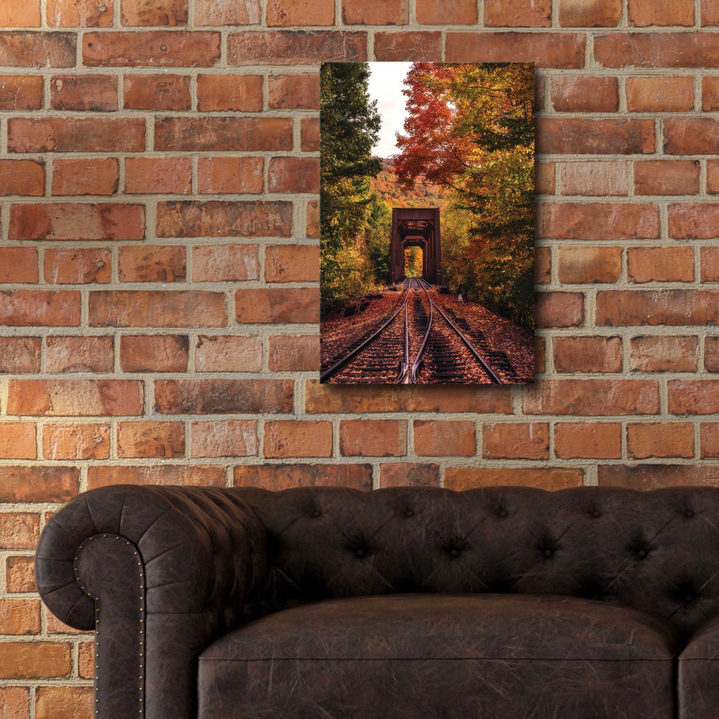 Epic Art 'New England Train Trestle Bridge' by Bruce Getty, Acrylic Glass Wall Art,16x24