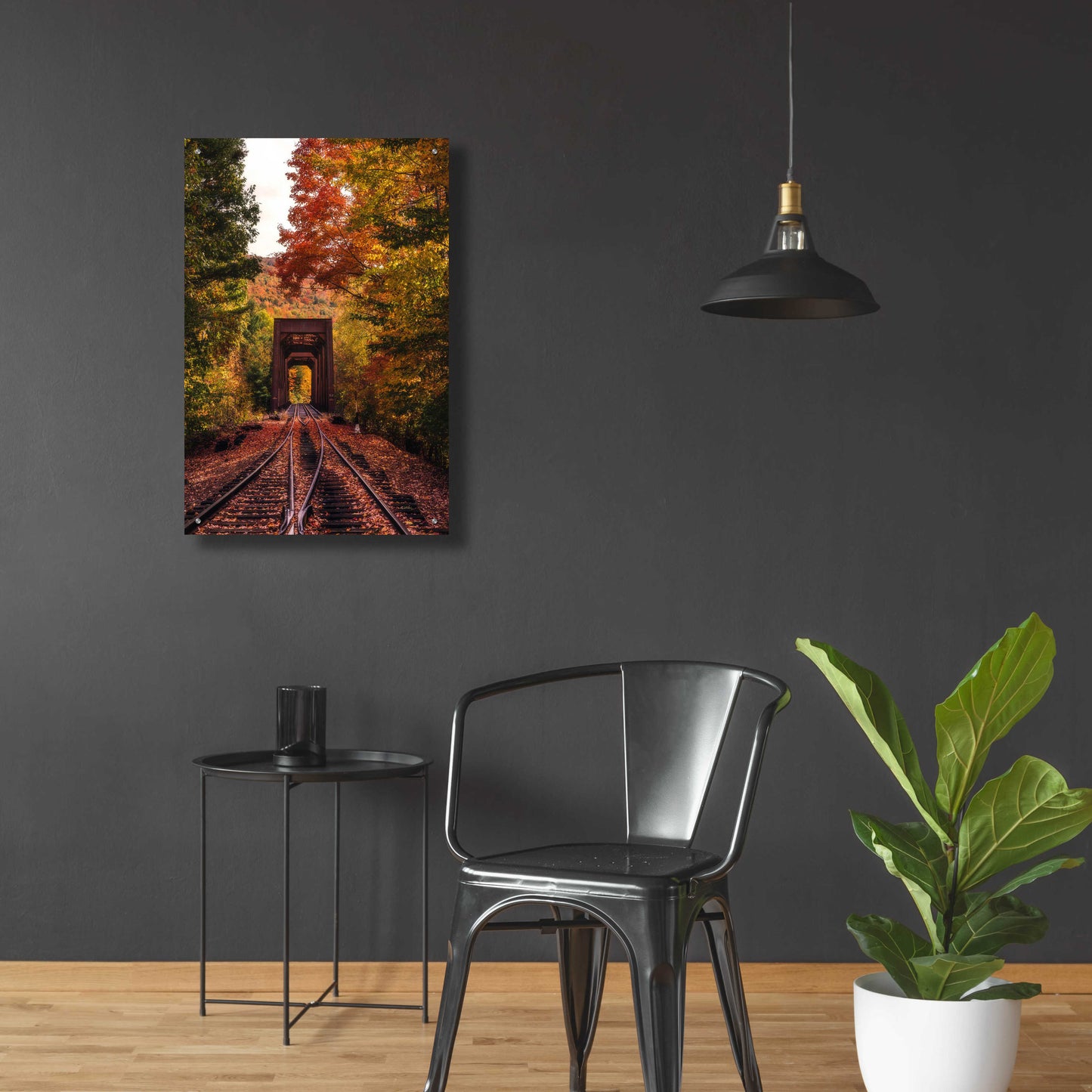 Epic Art 'New England Train Trestle Bridge' by Bruce Getty, Acrylic Glass Wall Art,24x36