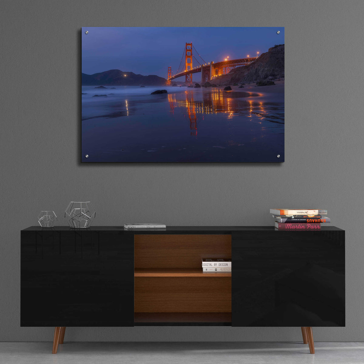 Epic Art 'Reflection Marshall Beach' by Bruce Getty, Acrylic Glass Wall Art,36x24