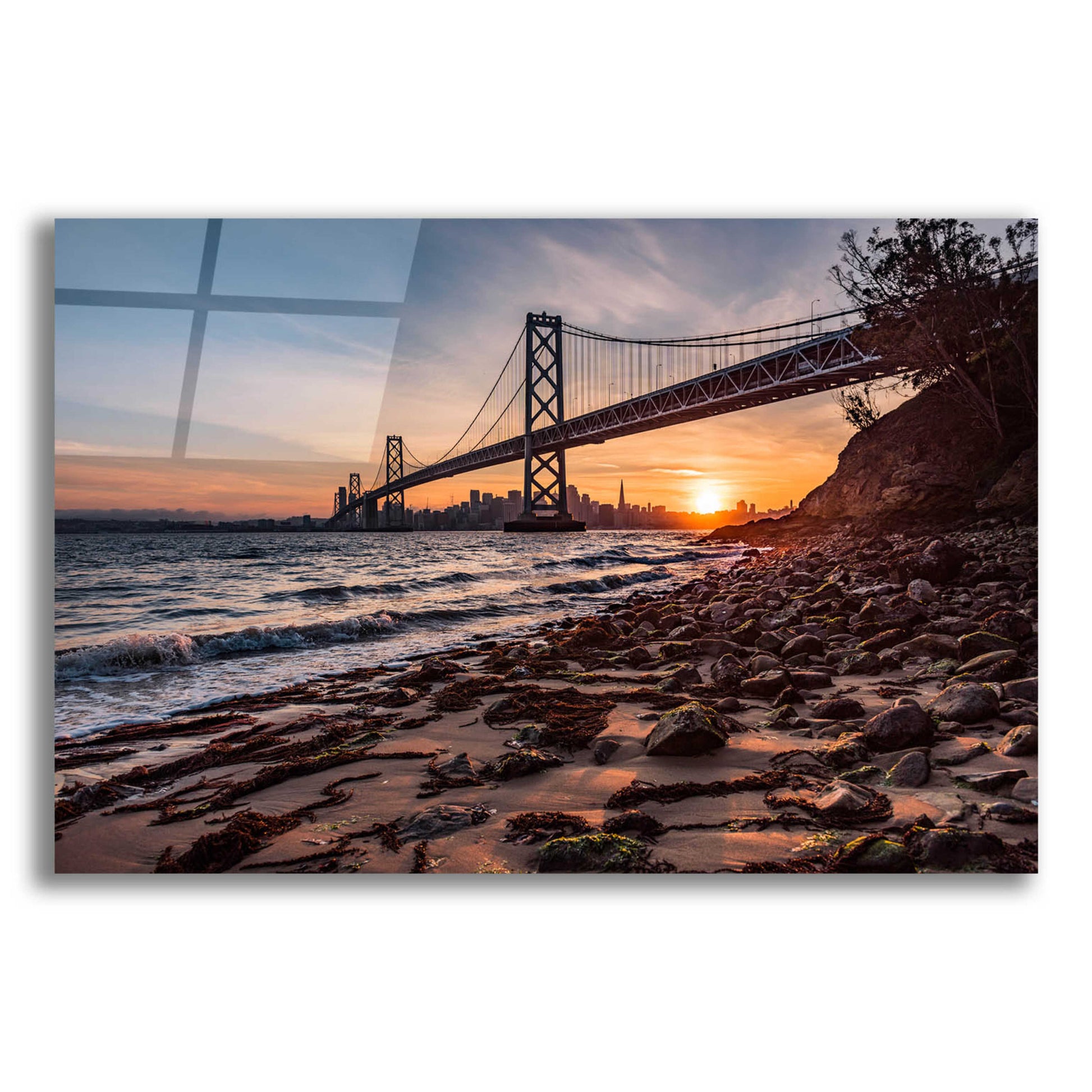 Epic Art 'Sunset from the Island 2' by Bruce Getty, Acrylic Glass Wall Art,24x16