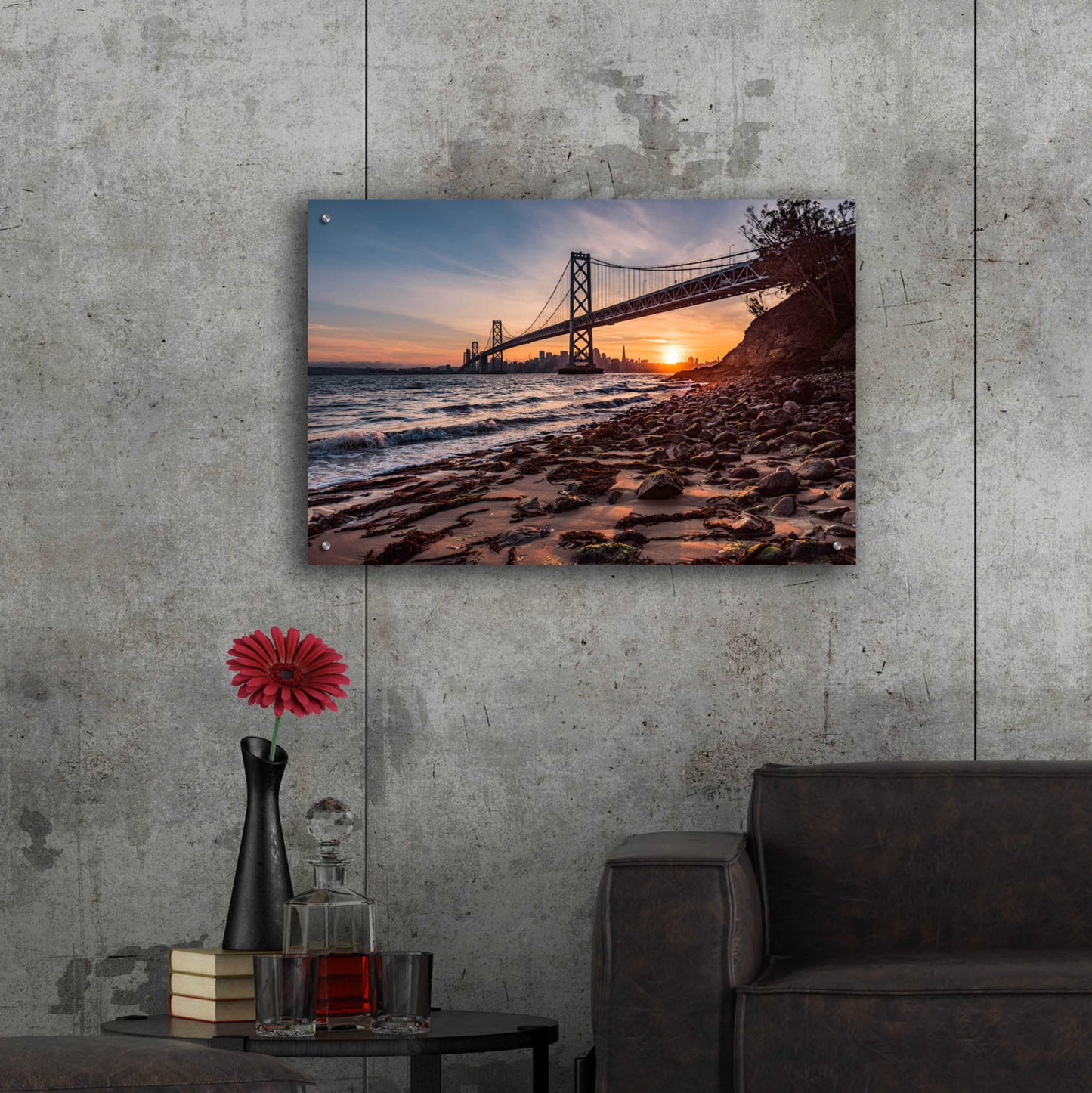 Epic Art 'Sunset from the Island 2' by Bruce Getty, Acrylic Glass Wall Art,36x24