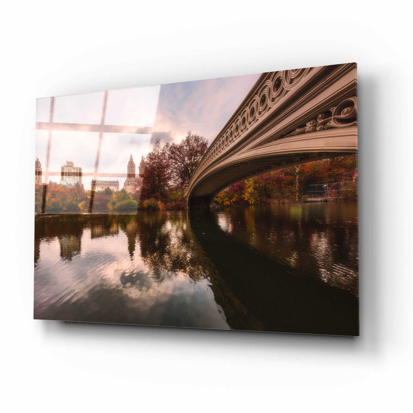 Epic Art 'The Bow Bridge' by Bruce Getty, Acrylic Glass Wall Art,16x12