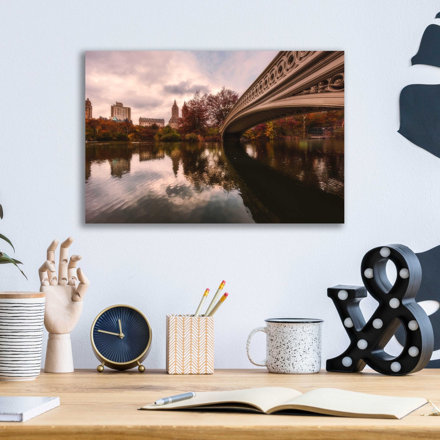 Epic Art 'The Bow Bridge' by Bruce Getty, Acrylic Glass Wall Art,16x12