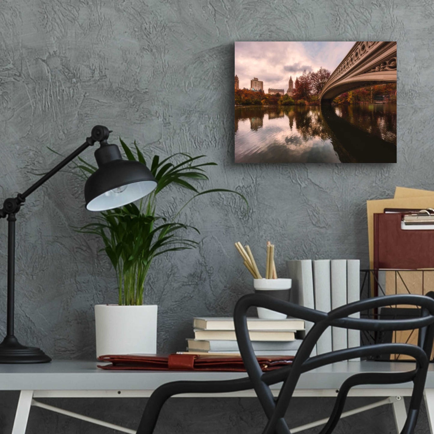 Epic Art 'The Bow Bridge' by Bruce Getty, Acrylic Glass Wall Art,16x12