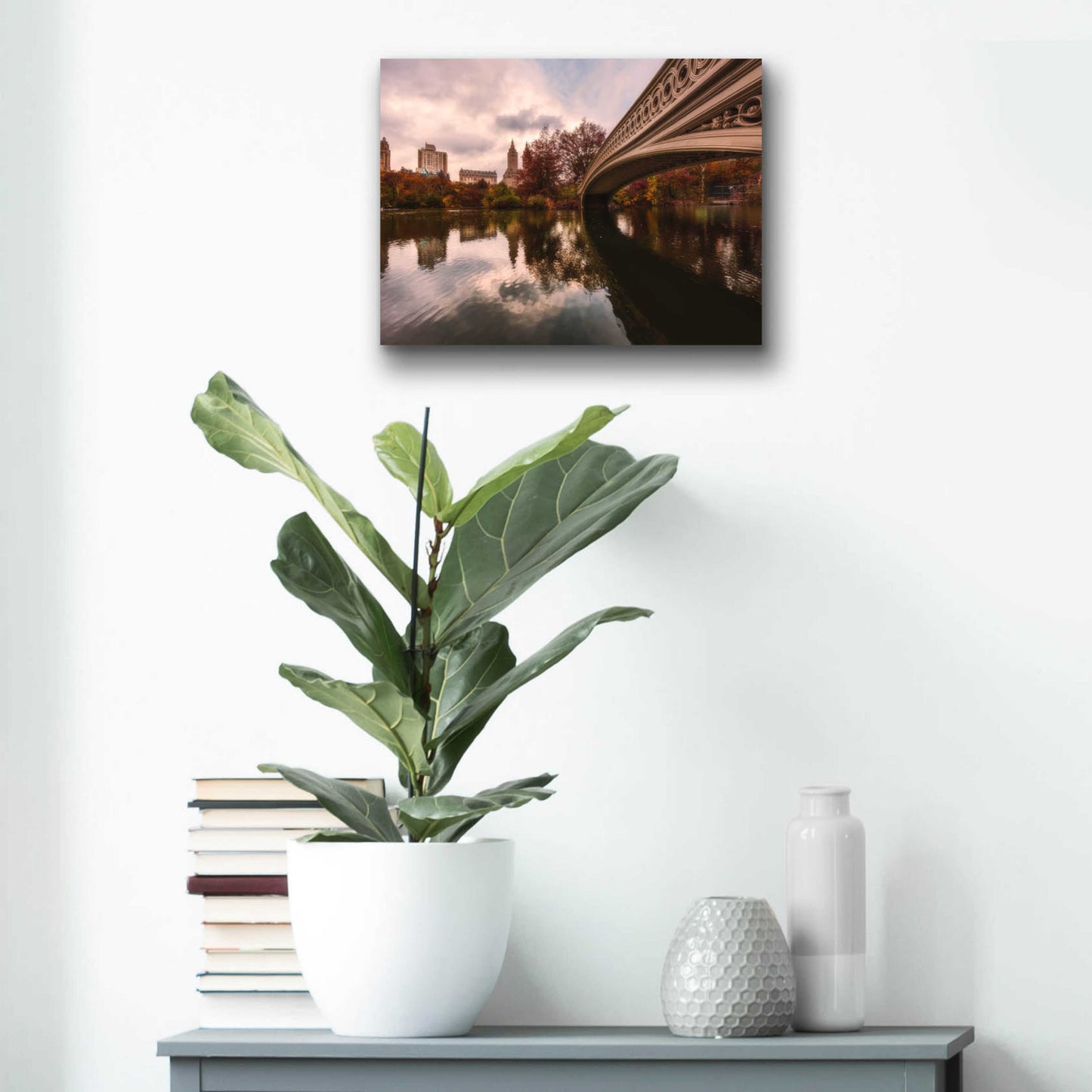 Epic Art 'The Bow Bridge' by Bruce Getty, Acrylic Glass Wall Art,16x12