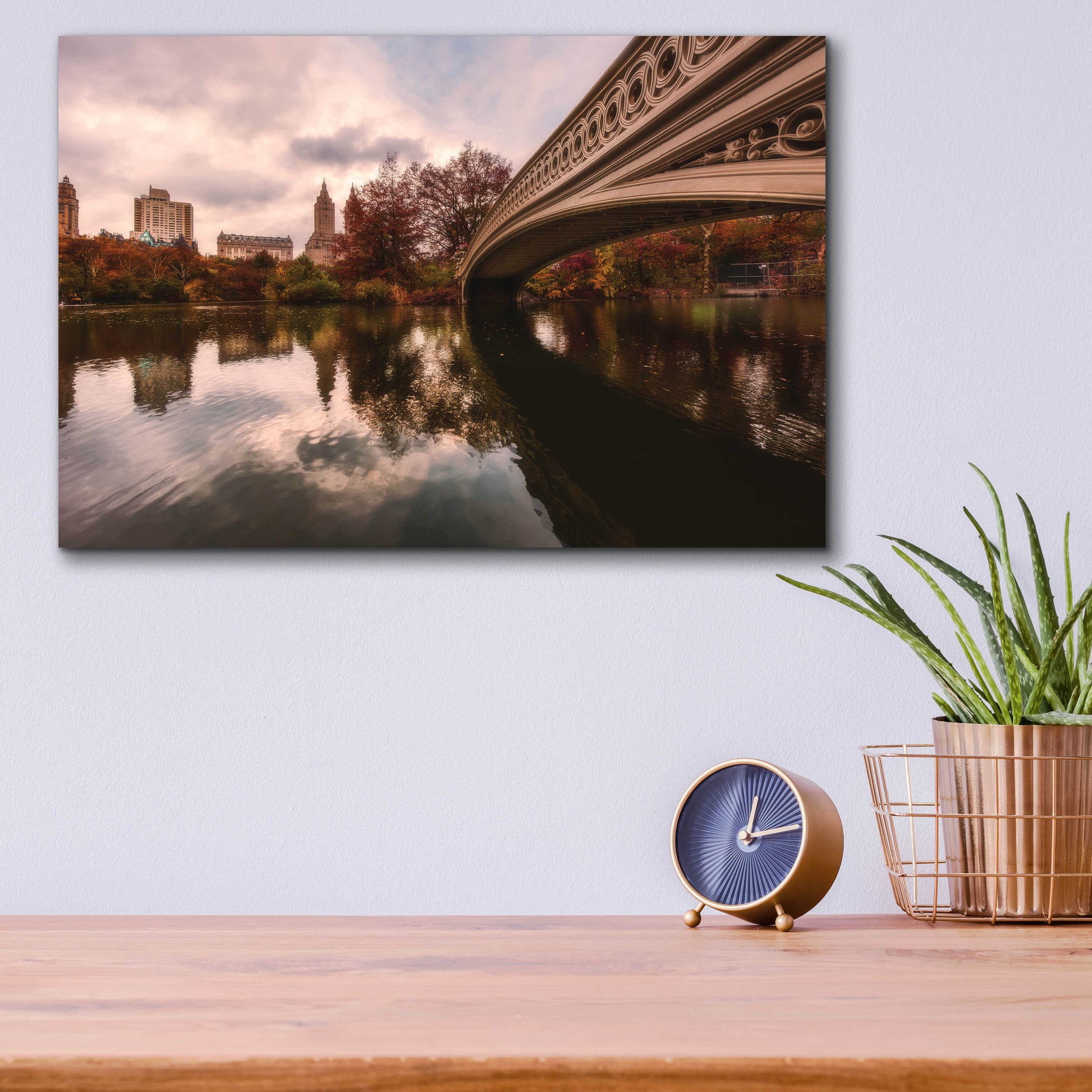 Epic Art 'The Bow Bridge' by Bruce Getty, Acrylic Glass Wall Art,16x12