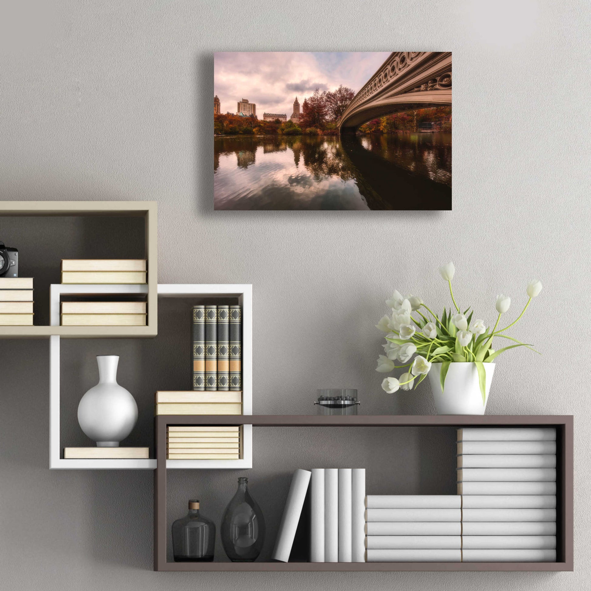 Epic Art 'The Bow Bridge' by Bruce Getty, Acrylic Glass Wall Art,24x16