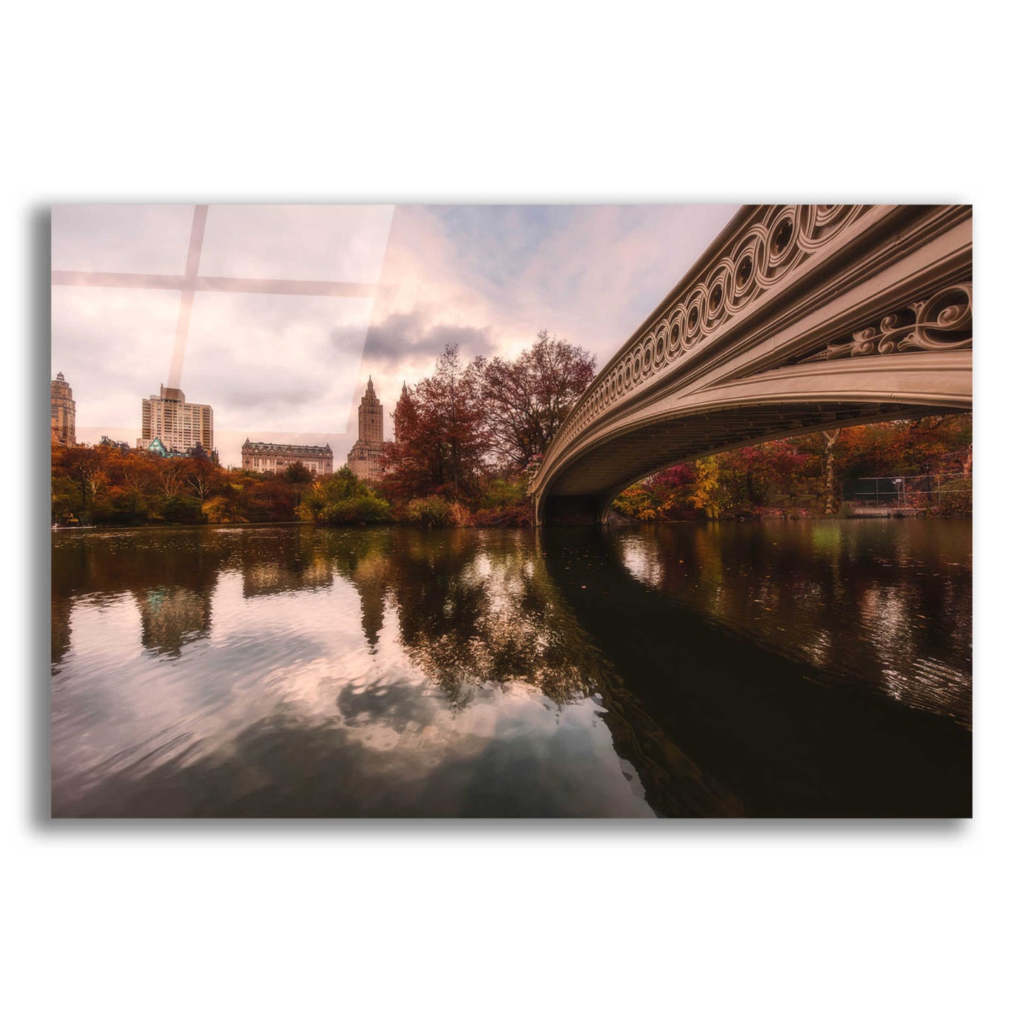 Epic Art 'The Bow Bridge' by Bruce Getty, Acrylic Glass Wall Art,24x16