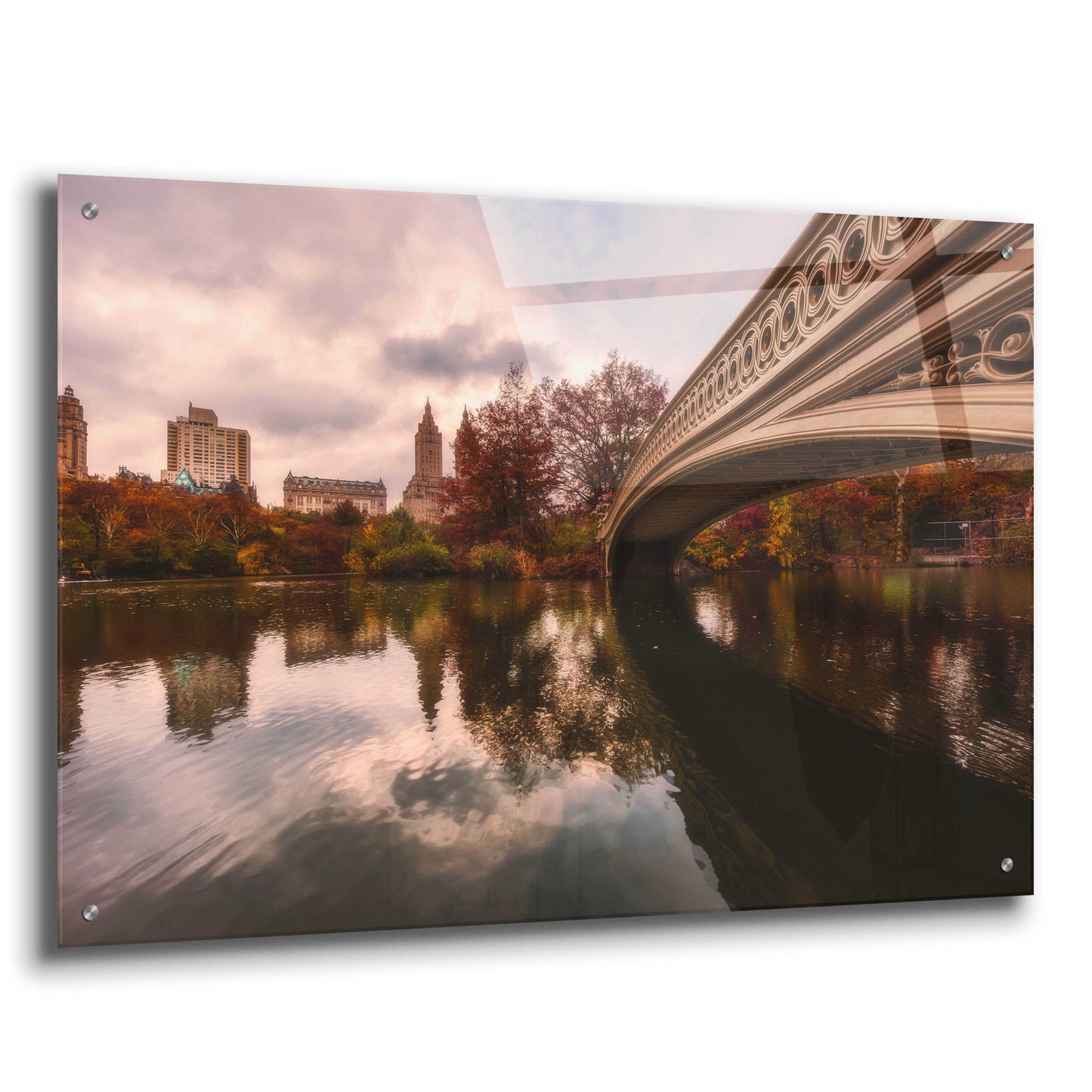 Epic Art 'The Bow Bridge' by Bruce Getty, Acrylic Glass Wall Art,36x24