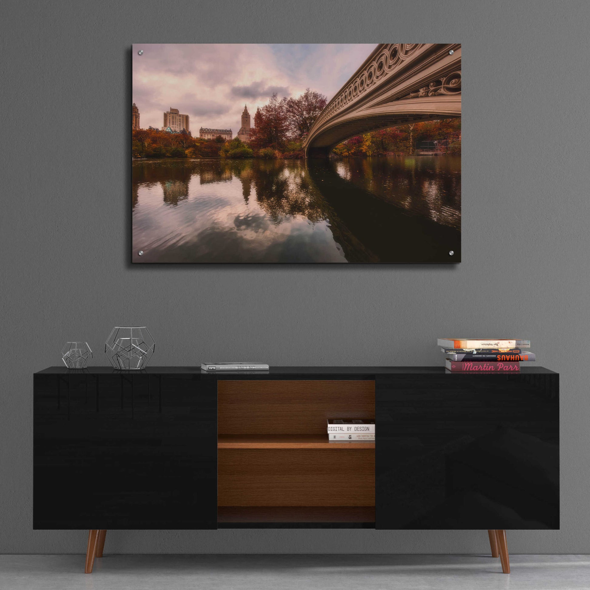 Epic Art 'The Bow Bridge' by Bruce Getty, Acrylic Glass Wall Art,36x24