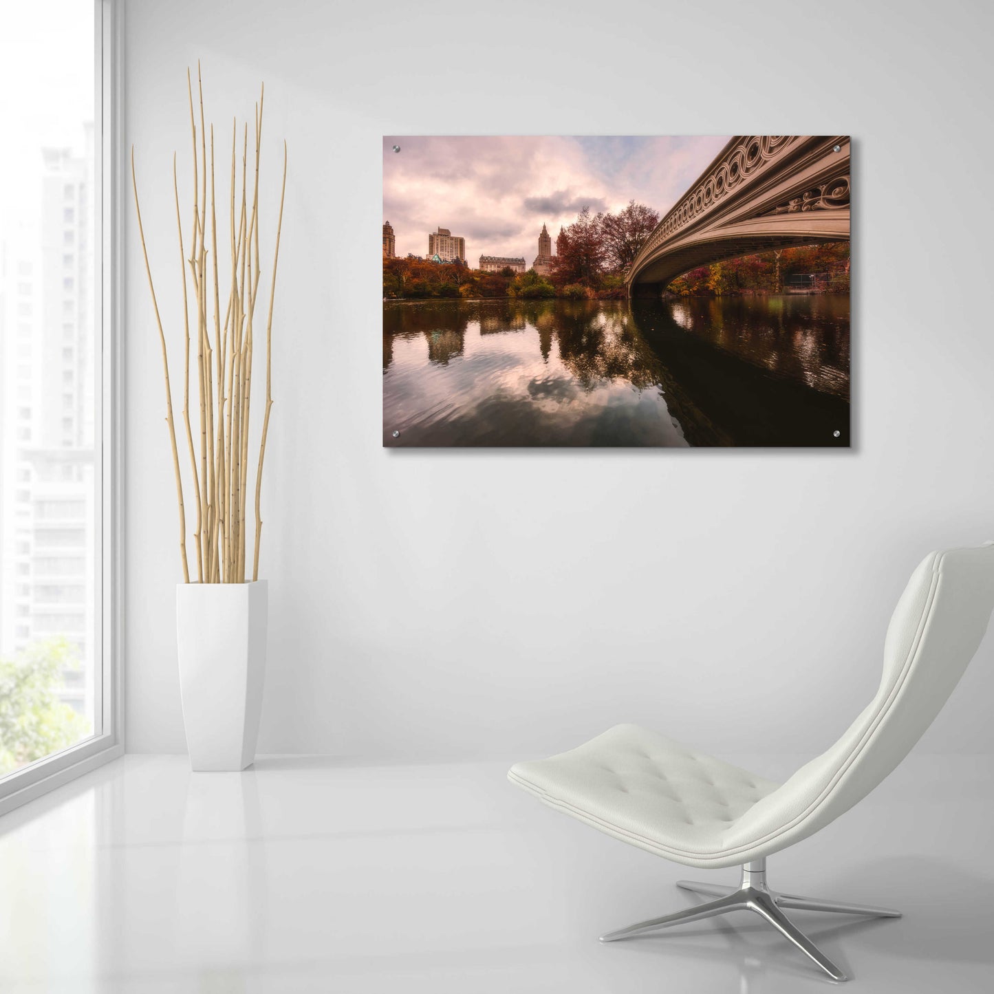 Epic Art 'The Bow Bridge' by Bruce Getty, Acrylic Glass Wall Art,36x24