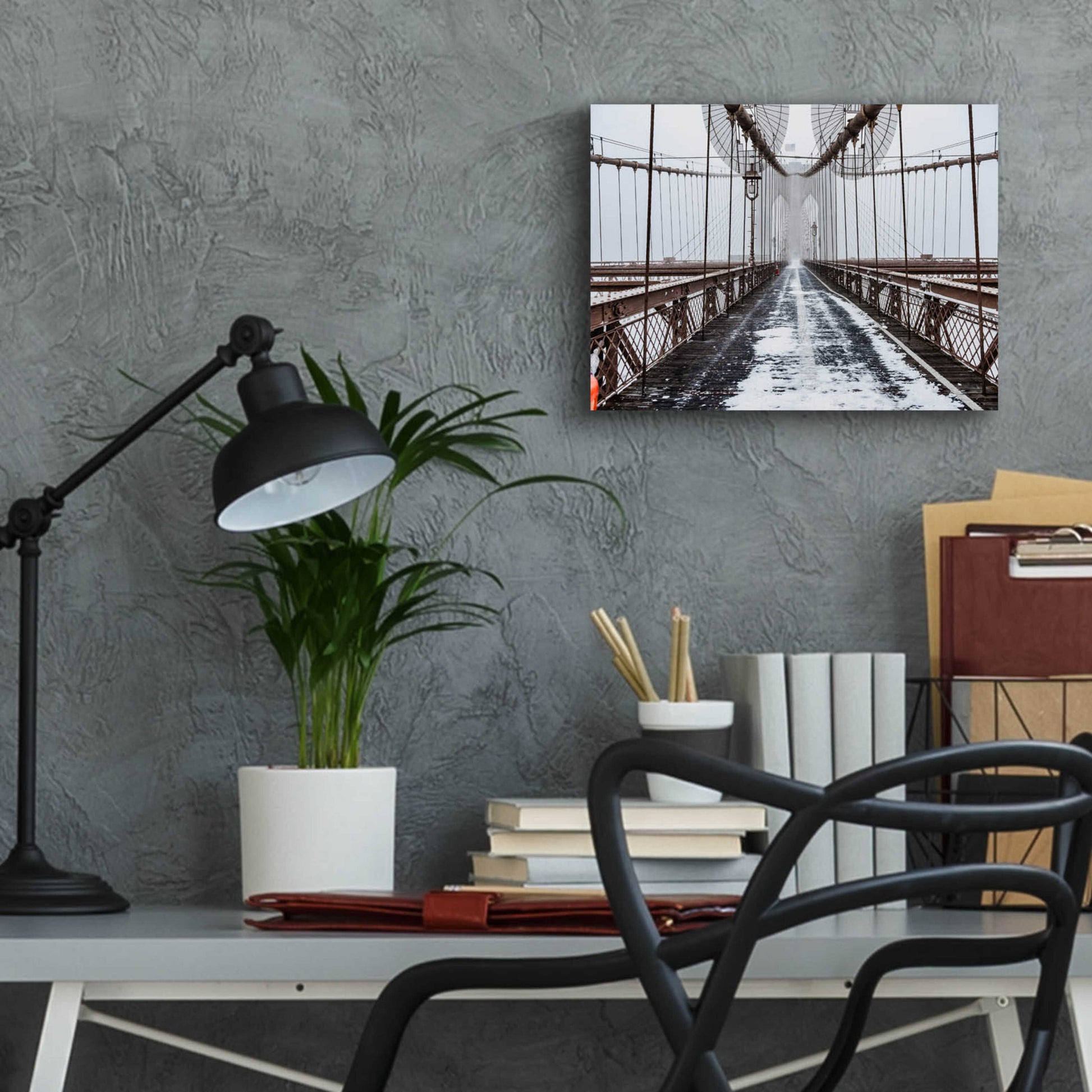 Epic Art 'The Brooklyn Bridge' by Bruce Getty, Acrylic Glass Wall Art,16x12