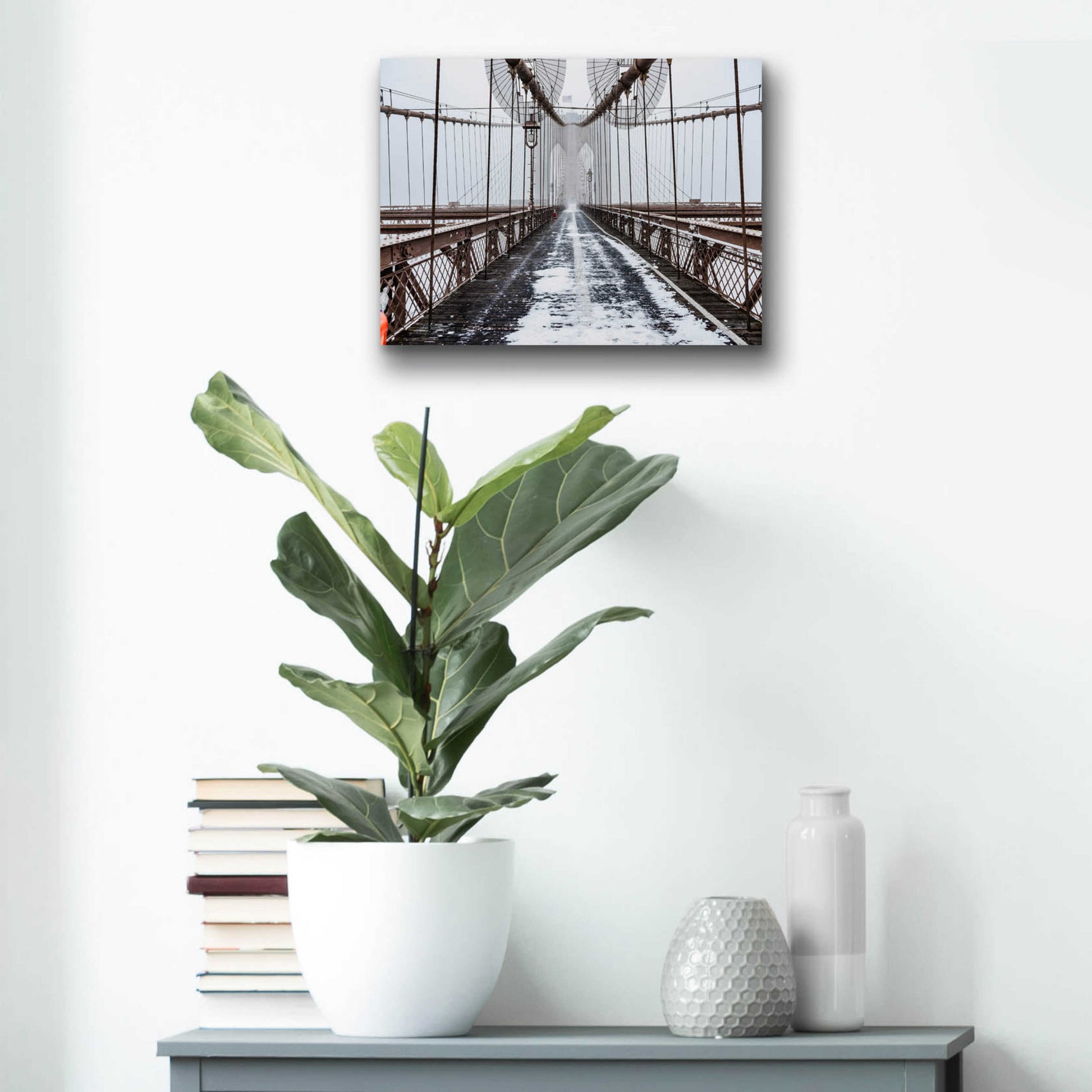 Epic Art 'The Brooklyn Bridge' by Bruce Getty, Acrylic Glass Wall Art,16x12