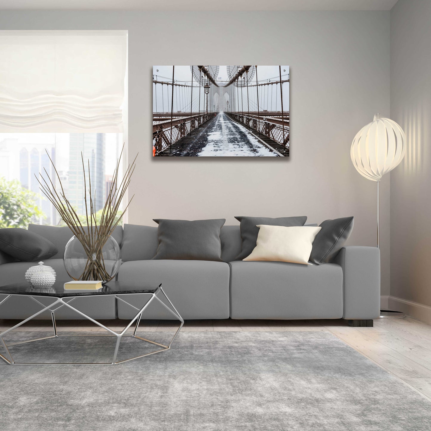 Epic Art 'The Brooklyn Bridge' by Bruce Getty, Acrylic Glass Wall Art,36x24