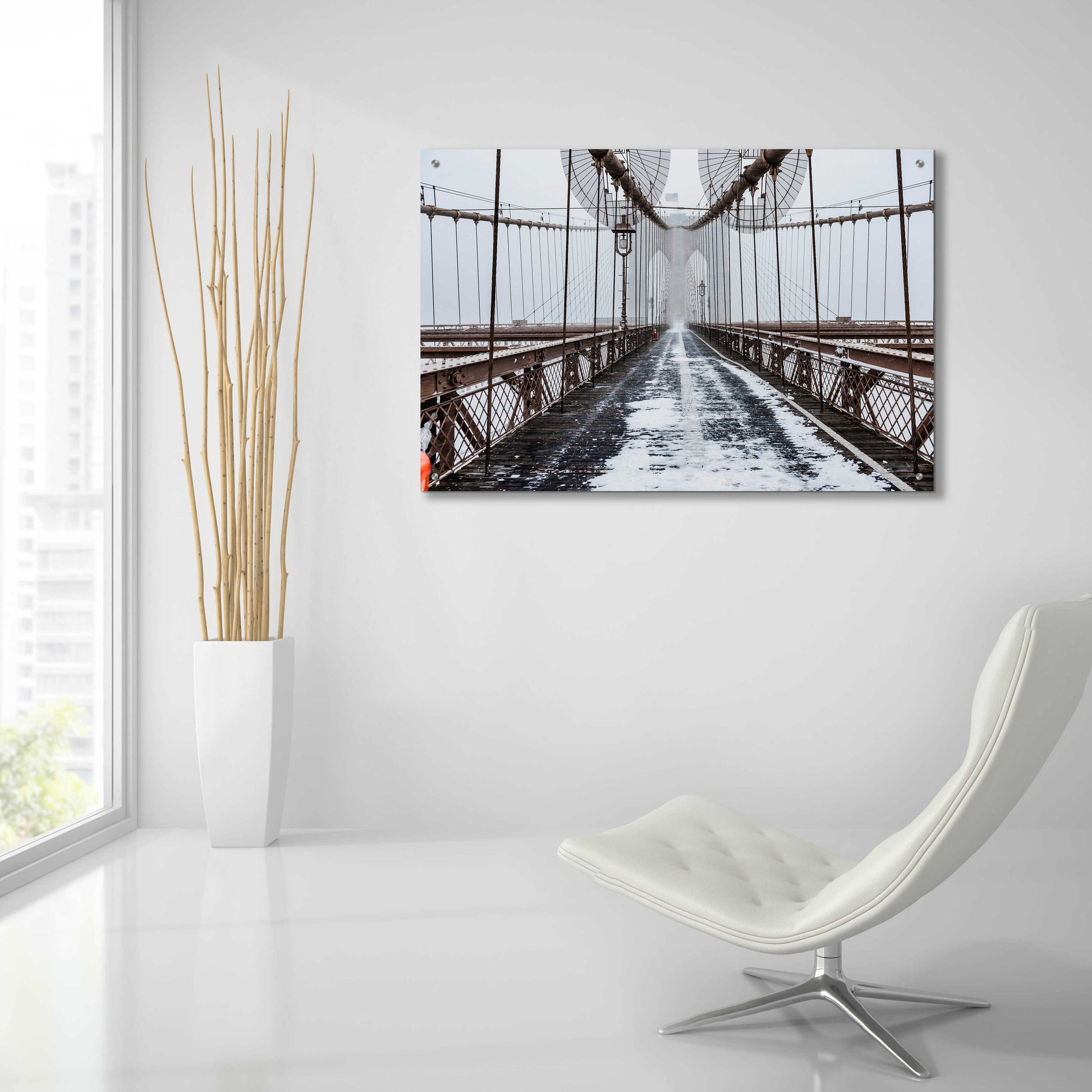 Epic Art 'The Brooklyn Bridge' by Bruce Getty, Acrylic Glass Wall Art,36x24