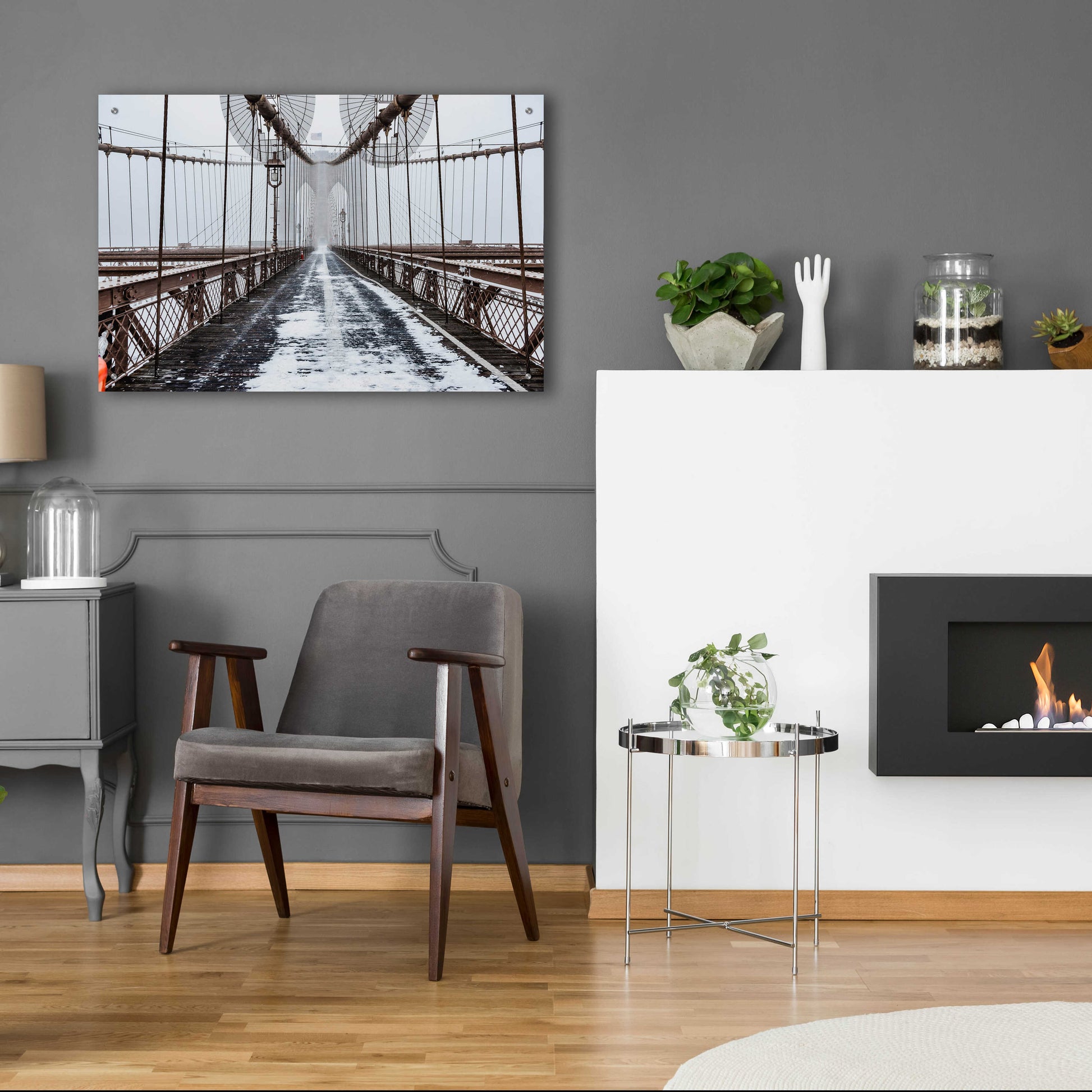 Epic Art 'The Brooklyn Bridge' by Bruce Getty, Acrylic Glass Wall Art,36x24