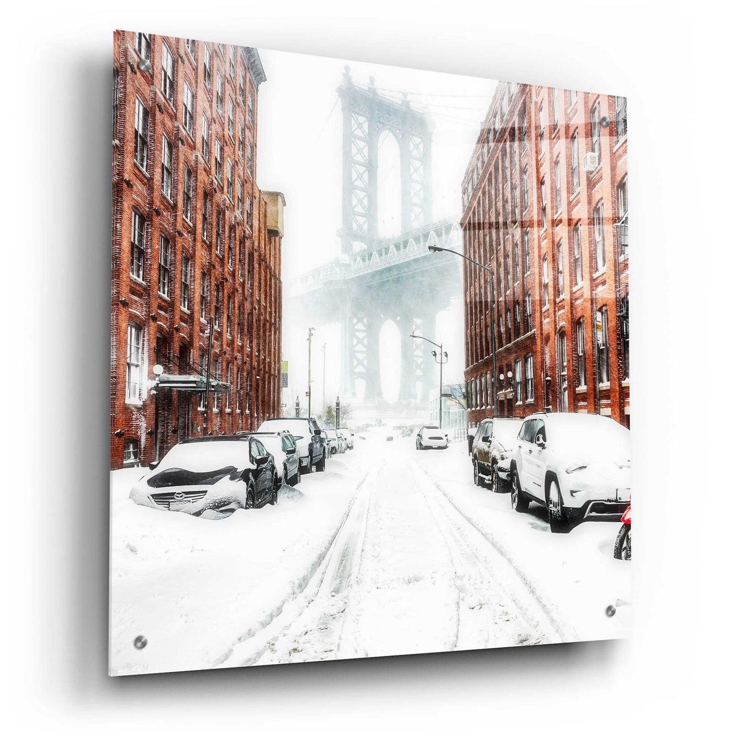 Epic Art 'The New York Blizzard 2' by Bruce Getty, Acrylic Glass Wall Art,24x24