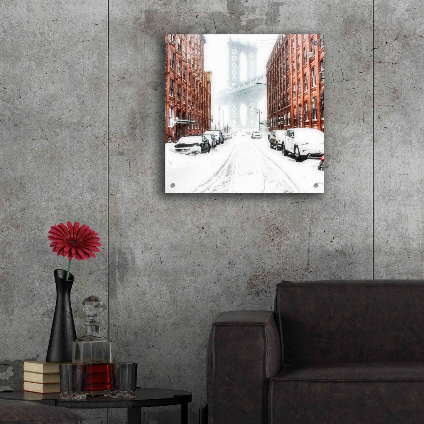 Epic Art 'The New York Blizzard 2' by Bruce Getty, Acrylic Glass Wall Art,24x24