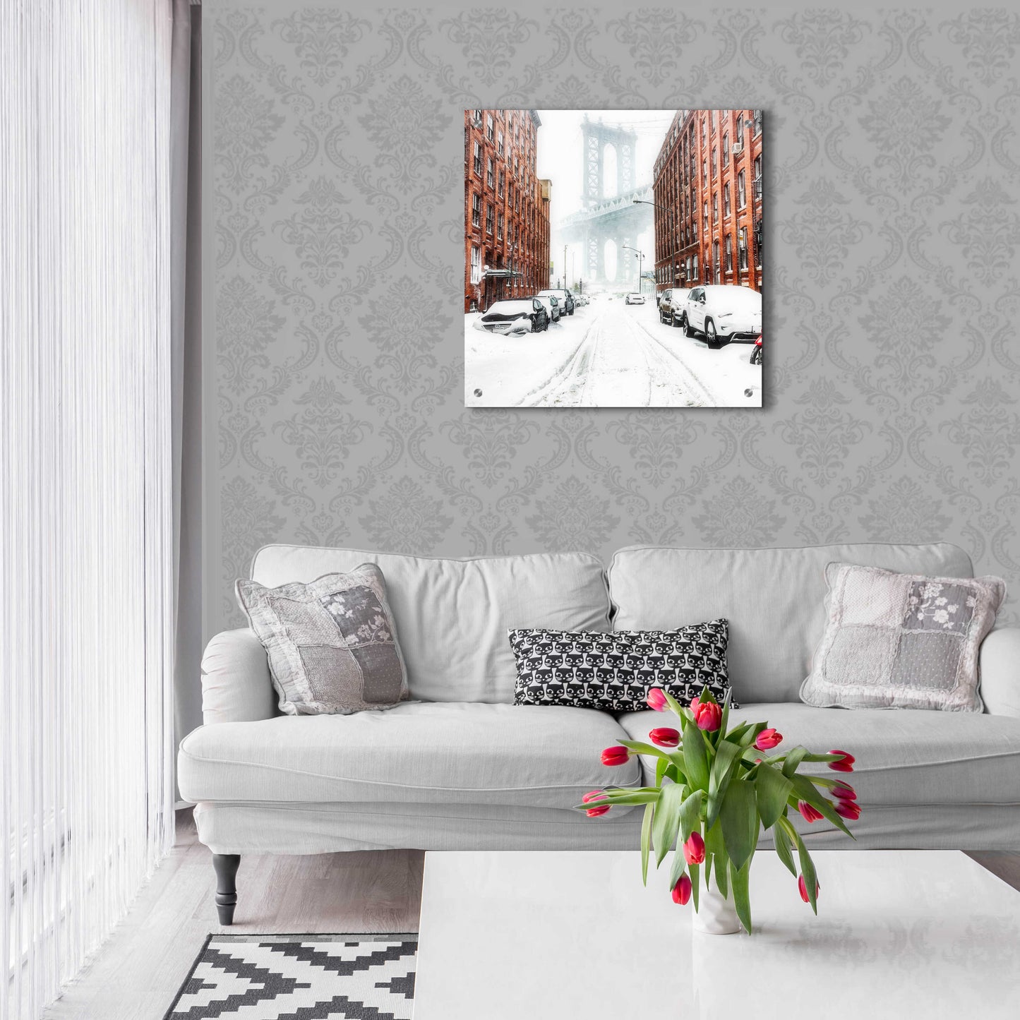 Epic Art 'The New York Blizzard 2' by Bruce Getty, Acrylic Glass Wall Art,24x24