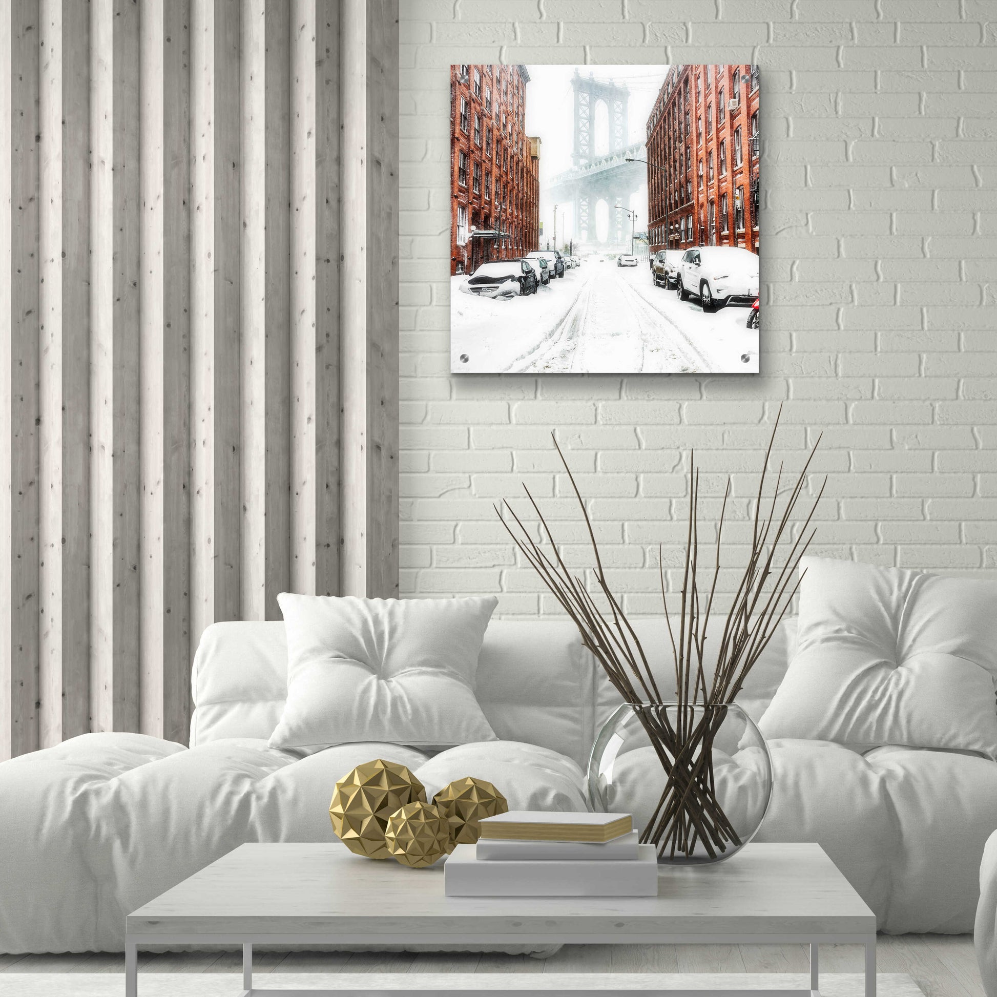 Epic Art 'The New York Blizzard 2' by Bruce Getty, Acrylic Glass Wall Art,24x24