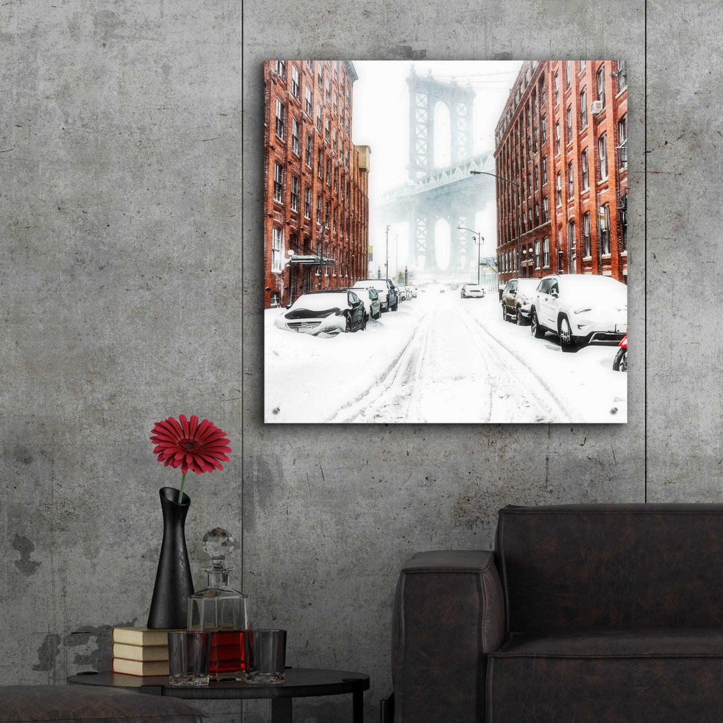 Epic Art 'The New York Blizzard 2' by Bruce Getty, Acrylic Glass Wall Art,36x36