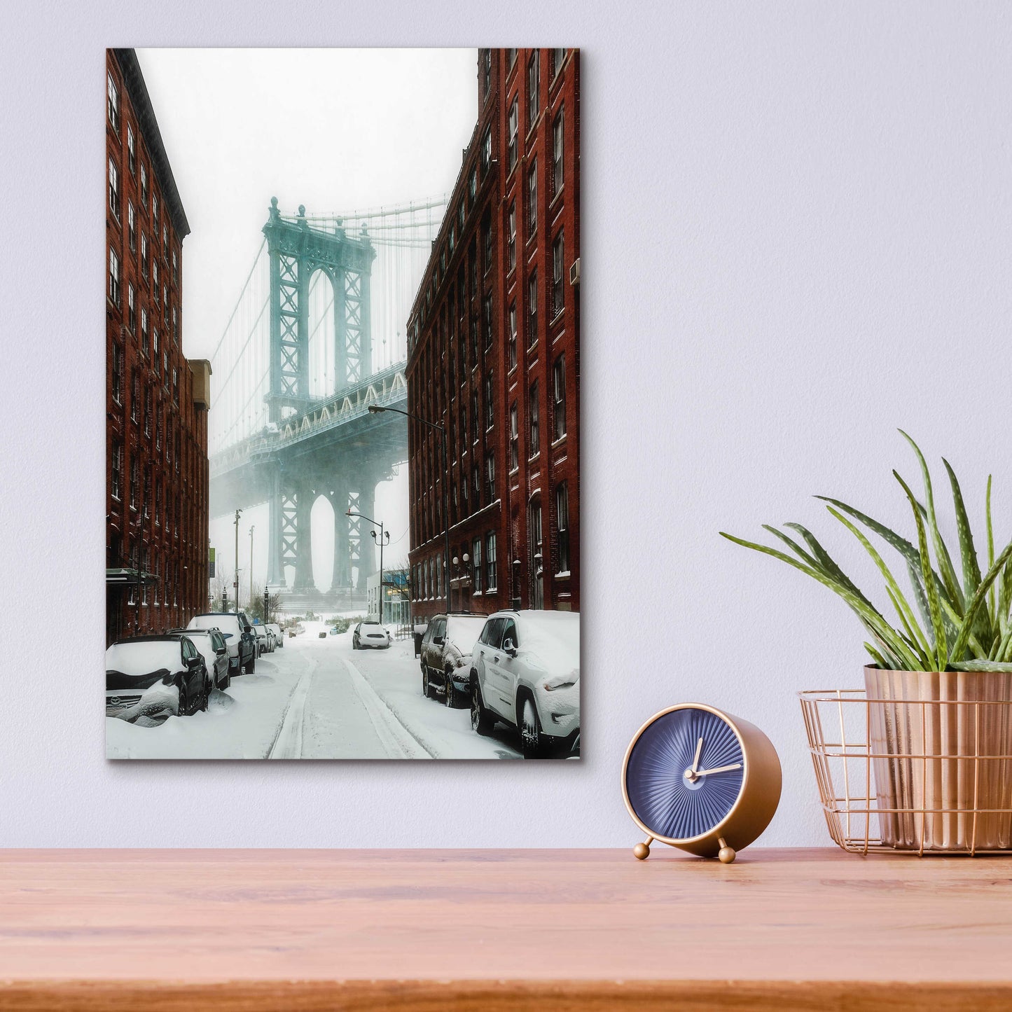 Epic Art 'The New York Blizzard' by Bruce Getty, Acrylic Glass Wall Art,12x16