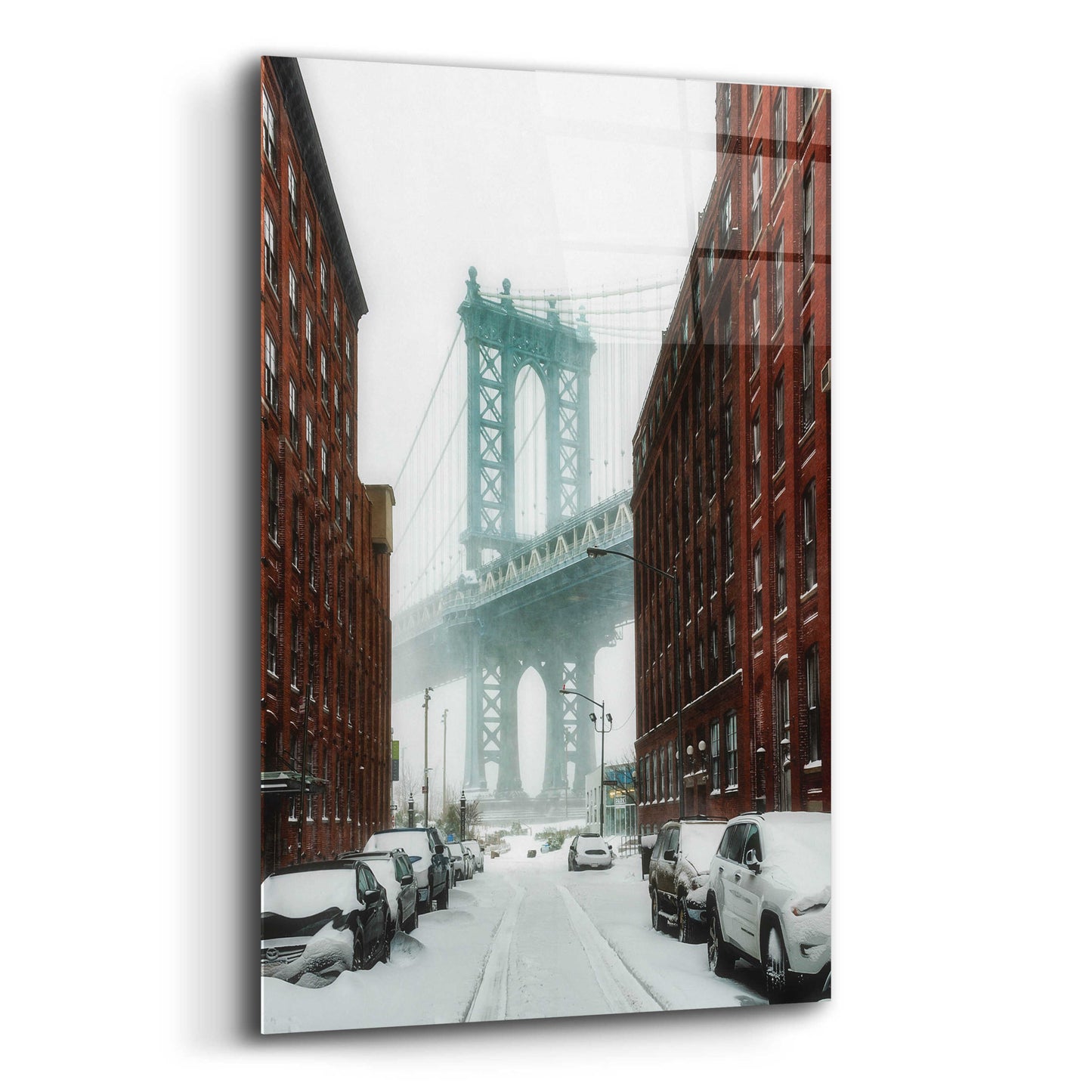 Epic Art 'The New York Blizzard' by Bruce Getty, Acrylic Glass Wall Art,16x24