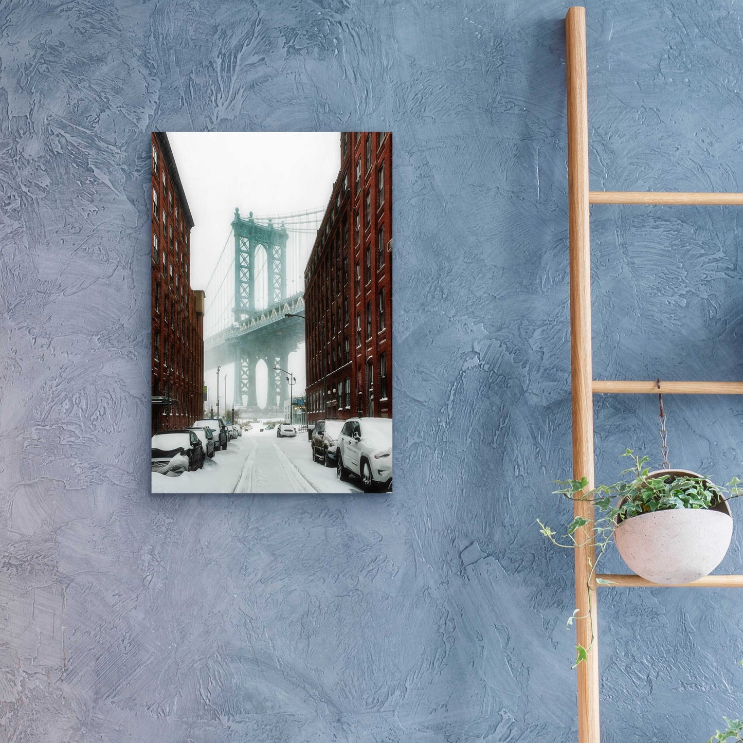 Epic Art 'The New York Blizzard' by Bruce Getty, Acrylic Glass Wall Art,16x24