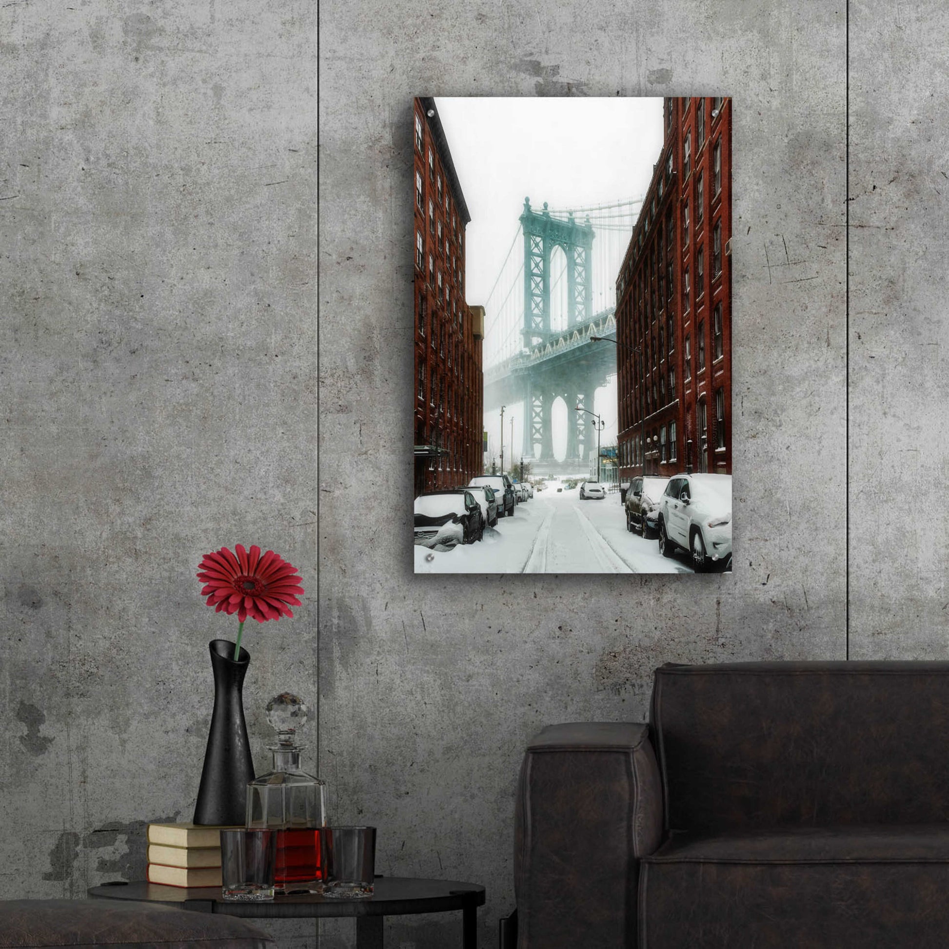 Epic Art 'The New York Blizzard' by Bruce Getty, Acrylic Glass Wall Art,24x36