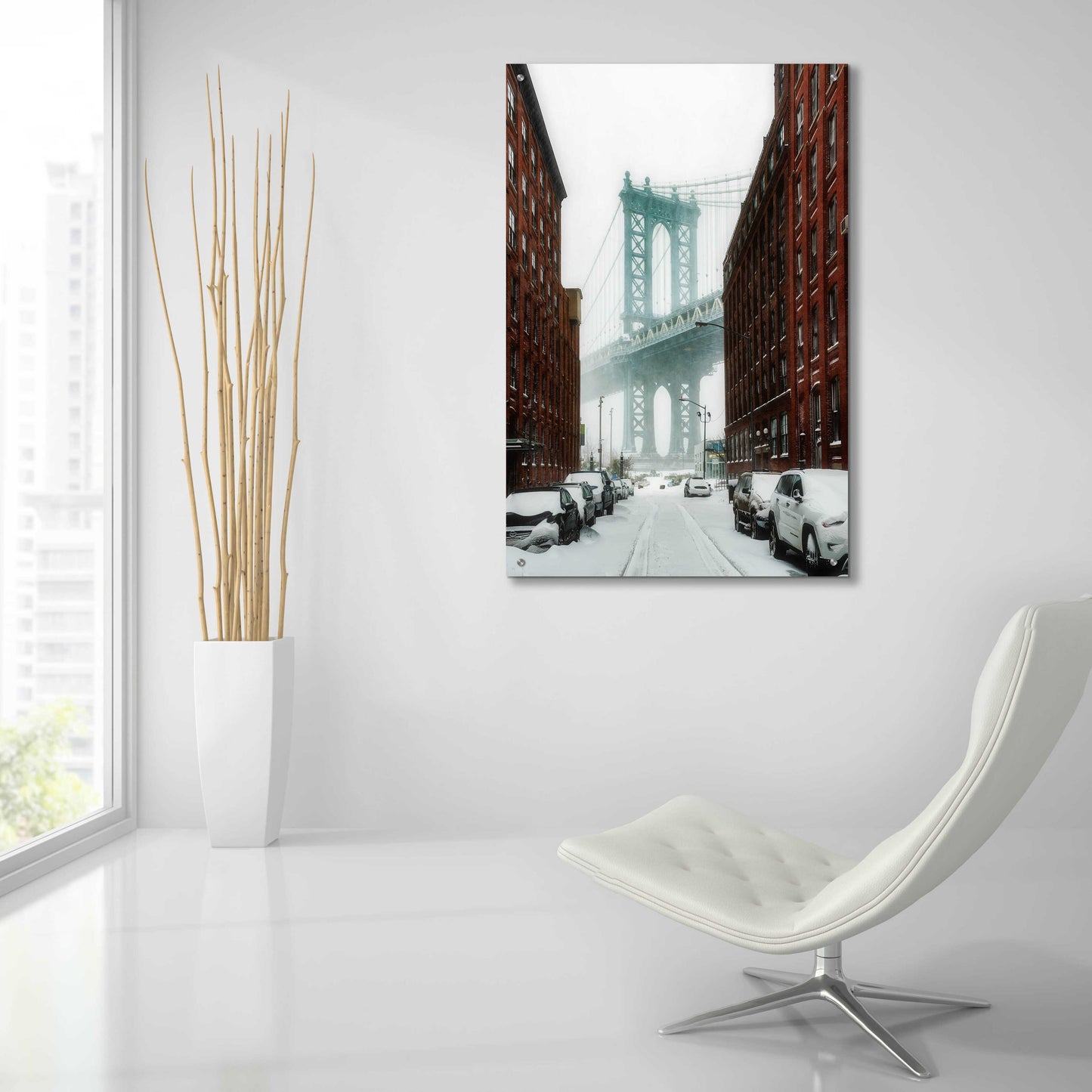 Epic Art 'The New York Blizzard' by Bruce Getty, Acrylic Glass Wall Art,24x36