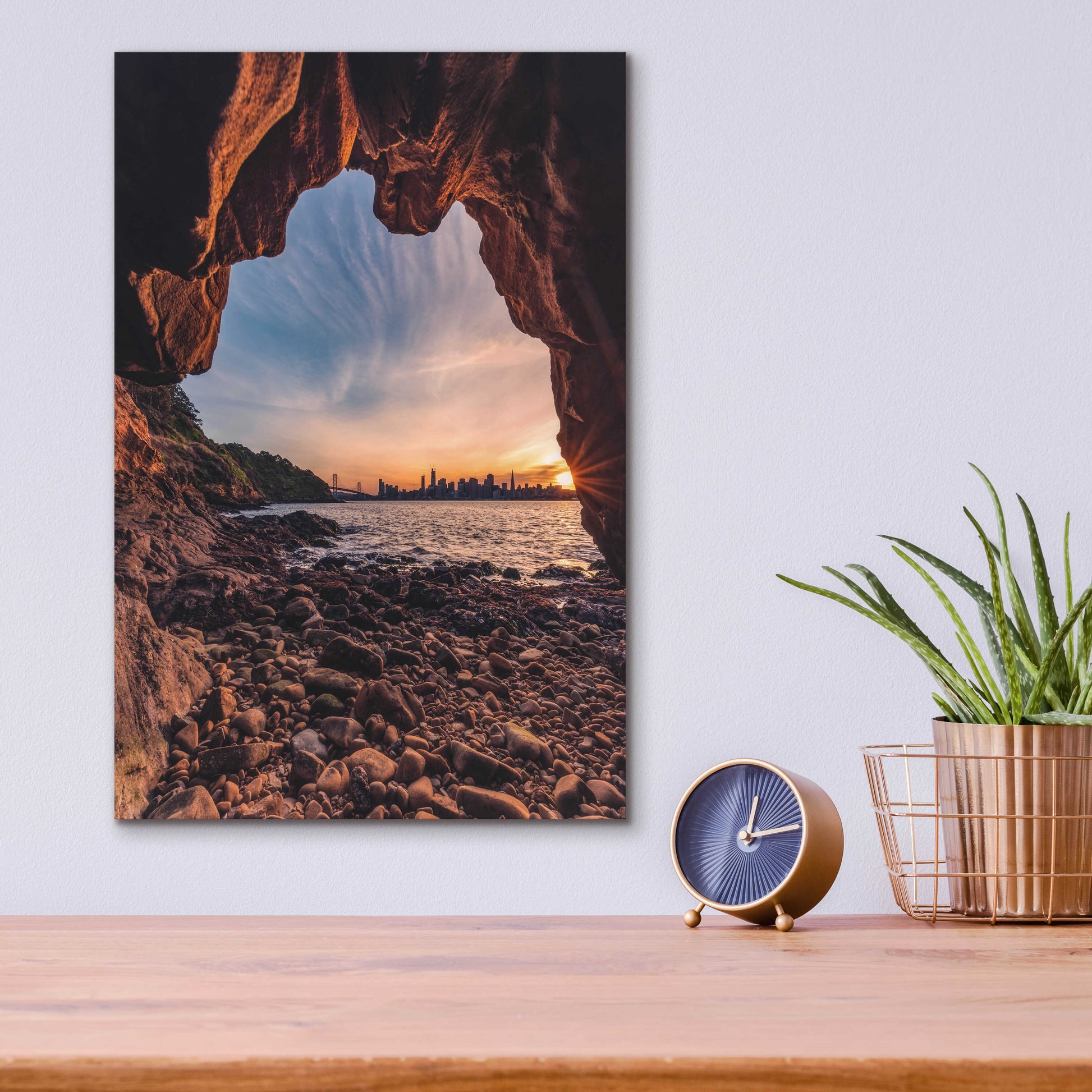 Epic Art 'Treasure Island Cave' by Bruce Getty, Acrylic Glass Wall Art,12x16