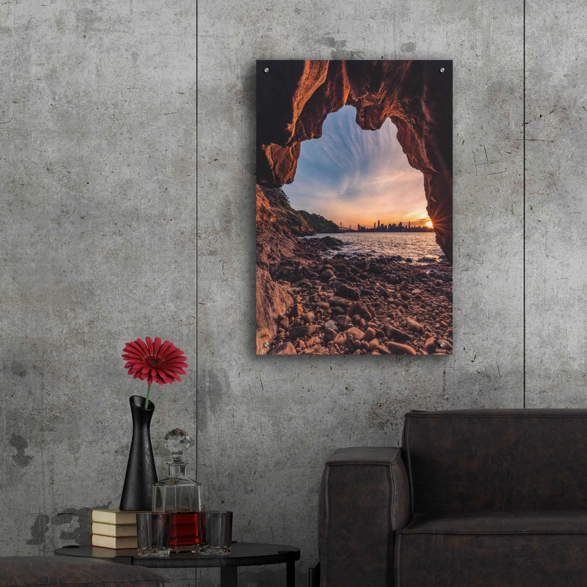 Epic Art 'Treasure Island Cave' by Bruce Getty, Acrylic Glass Wall Art,24x36