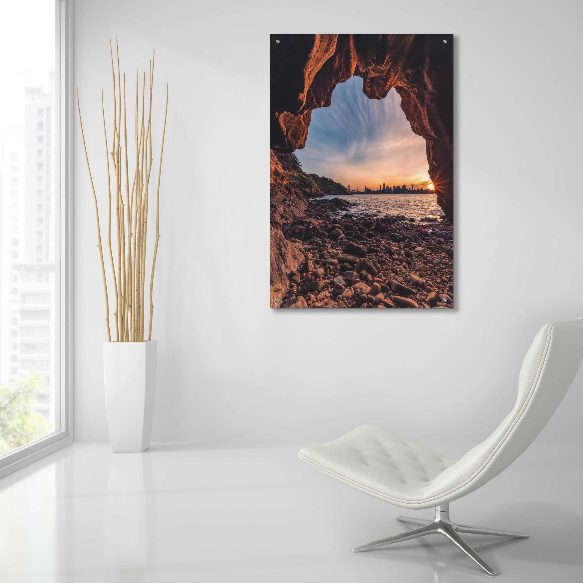 Epic Art 'Treasure Island Cave' by Bruce Getty, Acrylic Glass Wall Art,24x36