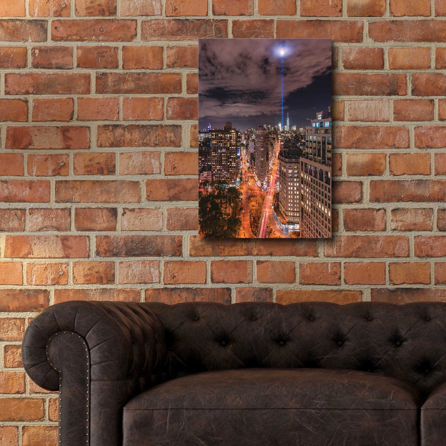 Epic Art 'Tribute Lights Flatiron District' by Bruce Getty, Acrylic Glass Wall Art,16x24