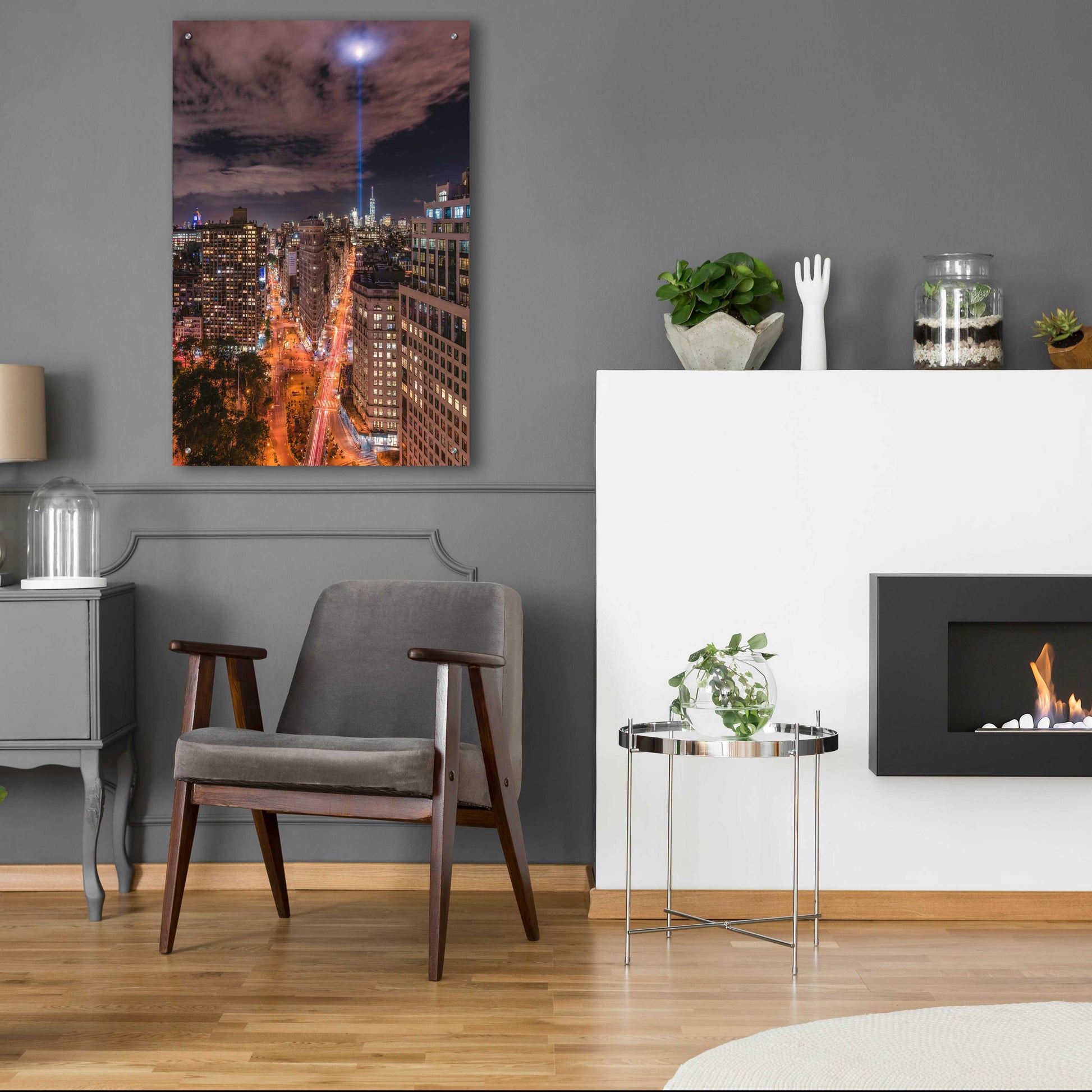 Epic Art 'Tribute Lights Flatiron District' by Bruce Getty, Acrylic Glass Wall Art,24x36