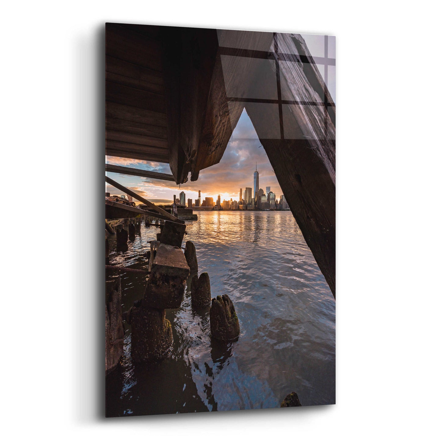 Epic Art 'Under the Pier' by Bruce Getty, Acrylic Glass Wall Art,12x16