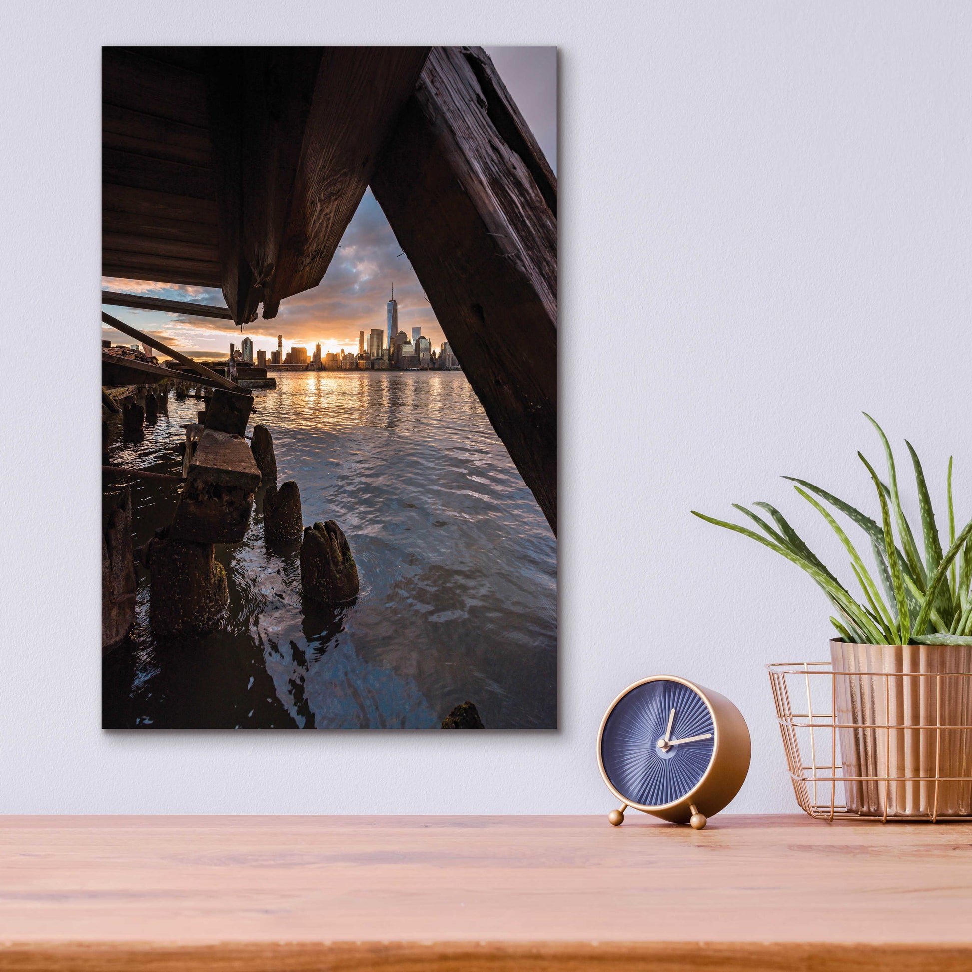 Epic Art 'Under the Pier' by Bruce Getty, Acrylic Glass Wall Art,12x16