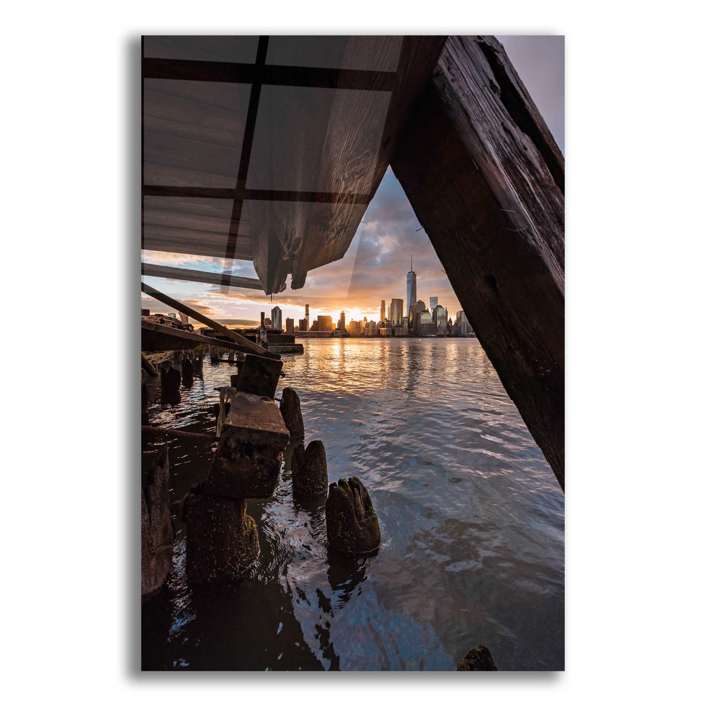 Epic Art 'Under the Pier' by Bruce Getty, Acrylic Glass Wall Art,12x16