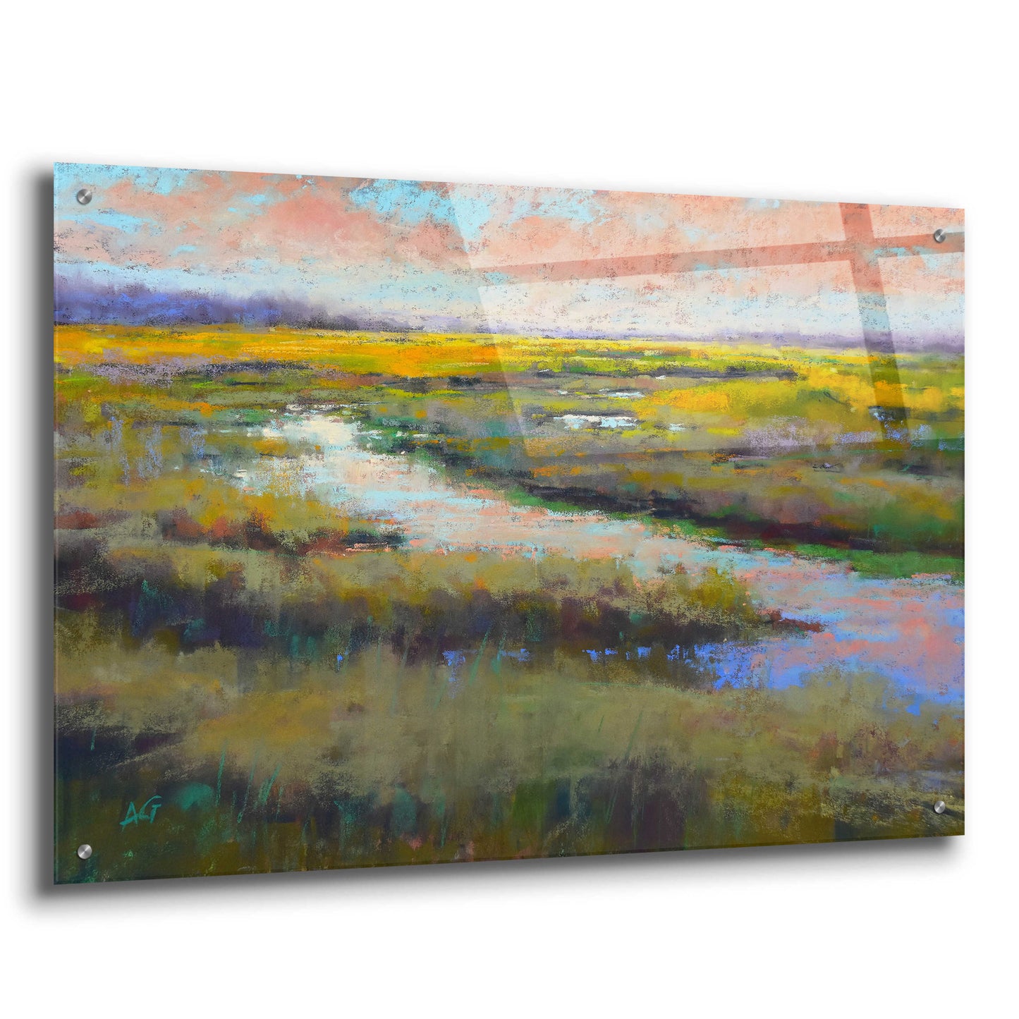 Epic Art 'A Glimmer on the Marsh' by Alejandra Goss, Acrylic Glass Wall Art,36x24