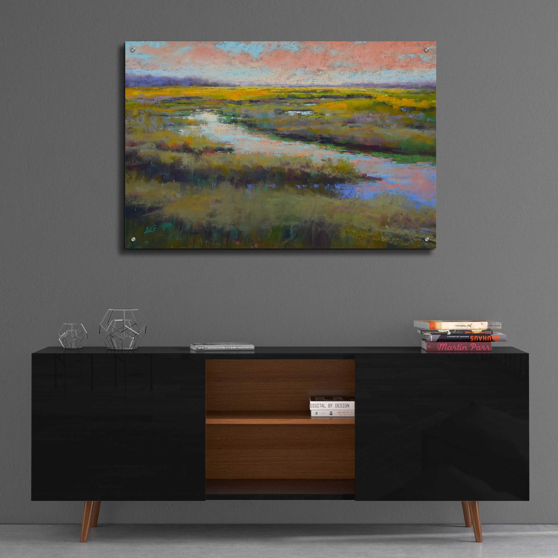 Epic Art 'A Glimmer on the Marsh' by Alejandra Goss, Acrylic Glass Wall Art,36x24