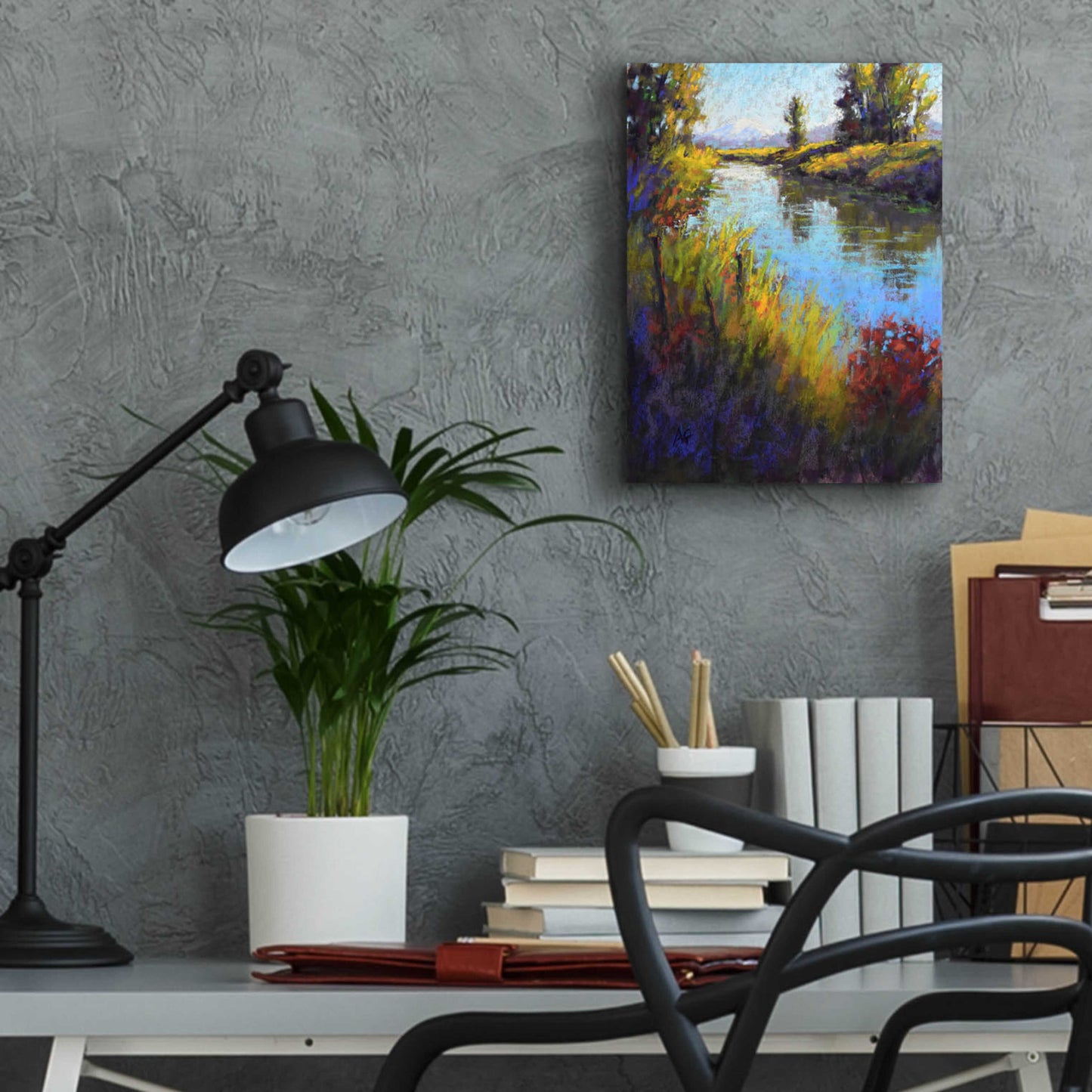 Epic Art 'Looking Down the Slough' by Alejandra Goss, Acrylic Glass Wall Art,12x16