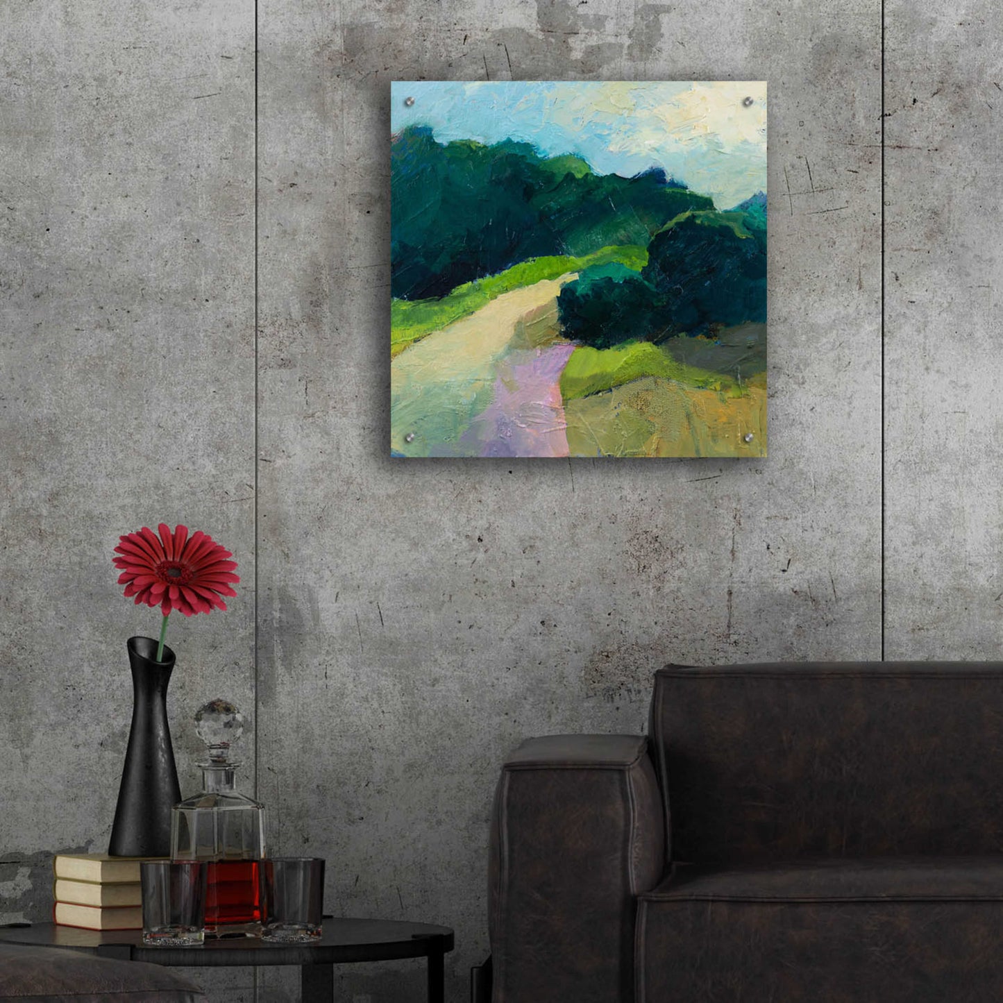 Epic Art 'A Different Day A Different Walk' by Ann Gordon, Acrylic Glass Wall Art,24x24