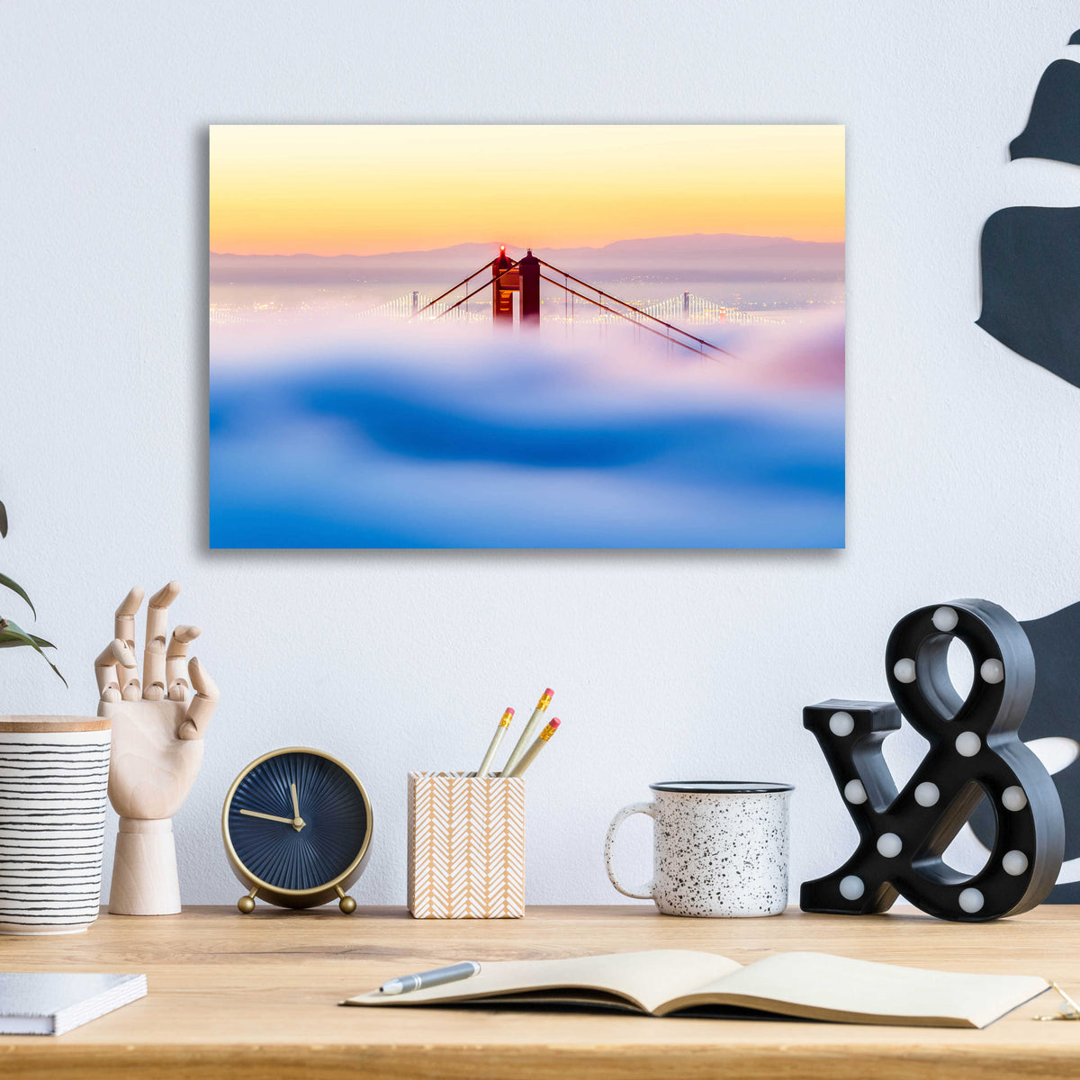 Across the Bay by Ann Gordon - 16x12 acrylic wall art in a room